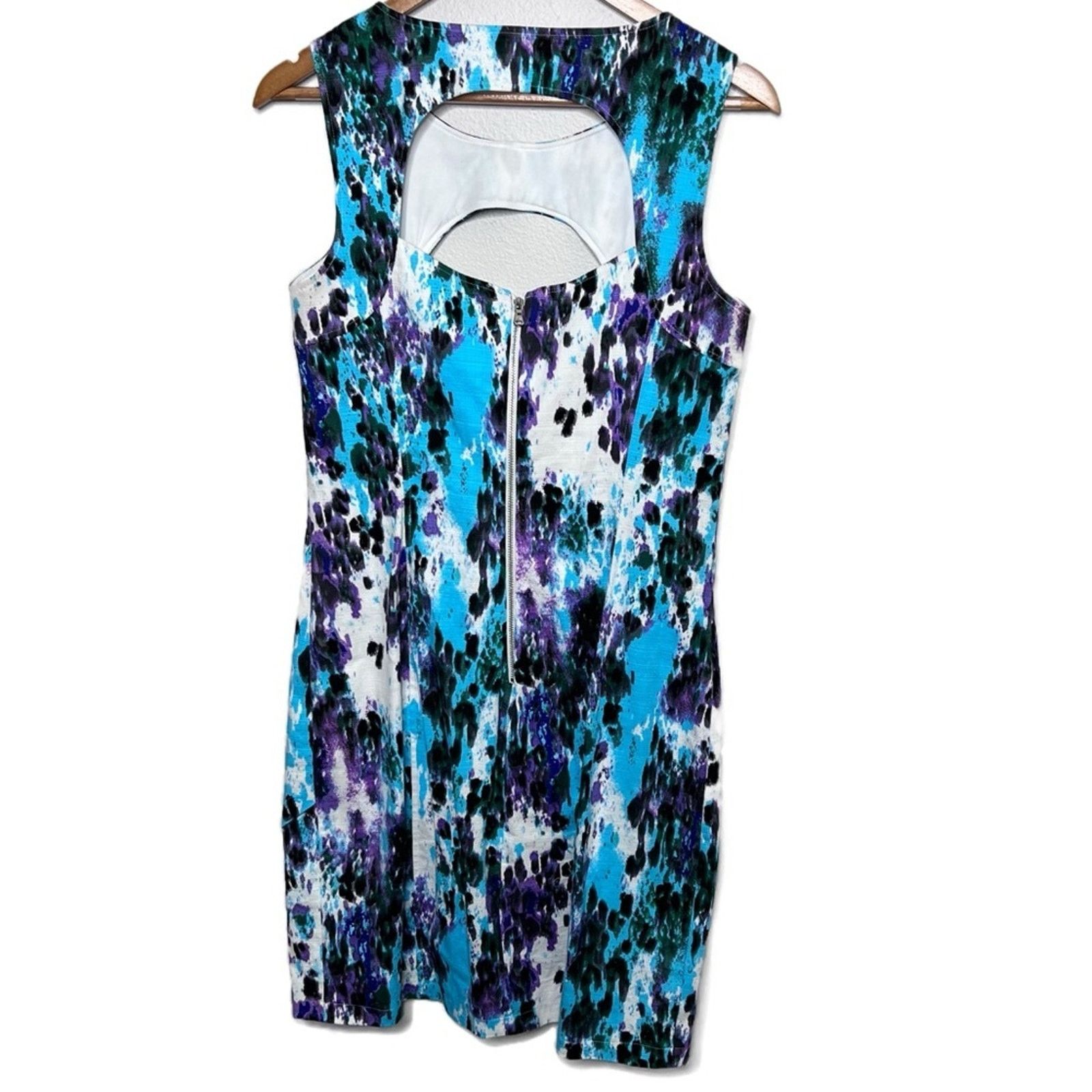 Guess GUESS Women's Shift Peekaboo Neckline Paint Splatter Dress Size XL / US 12-14 / IT 48-50 - 8 Thumbnail