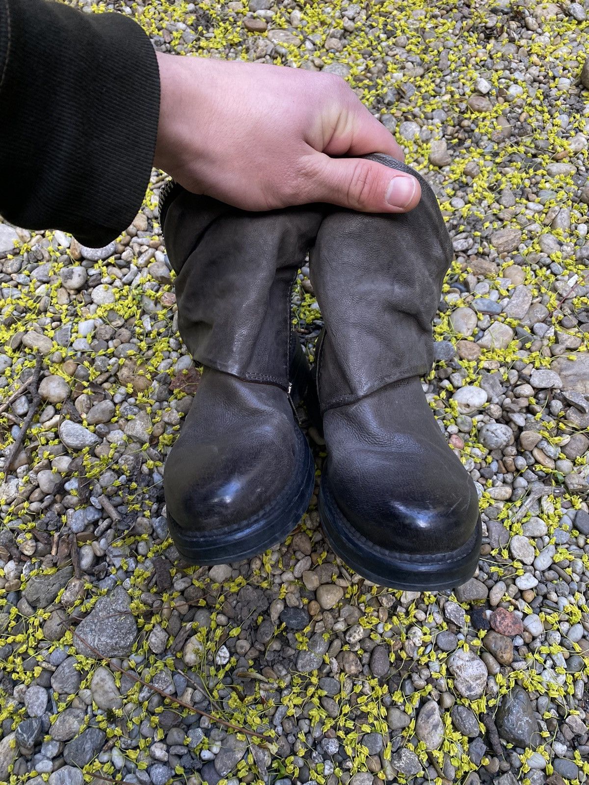 A.S.98 × Vintage Vintage A.S.98 Ash Leather Double Pocket Boots Size US 6 / IT 36 - 6 Thumbnail