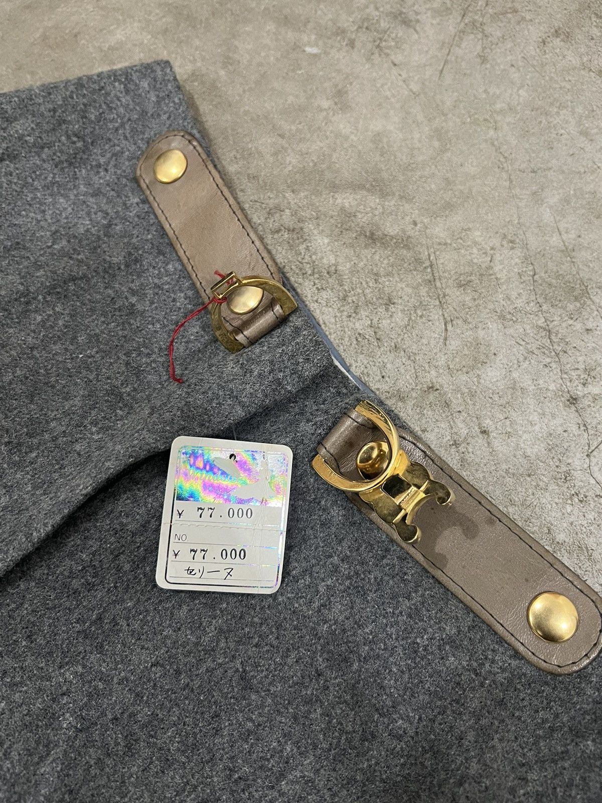 Celine × Vintage Vintage 1970’s Celine Removable Belt Wool Wide Leg Pants Size 27" / US 4 / IT 40 - 4 Thumbnail