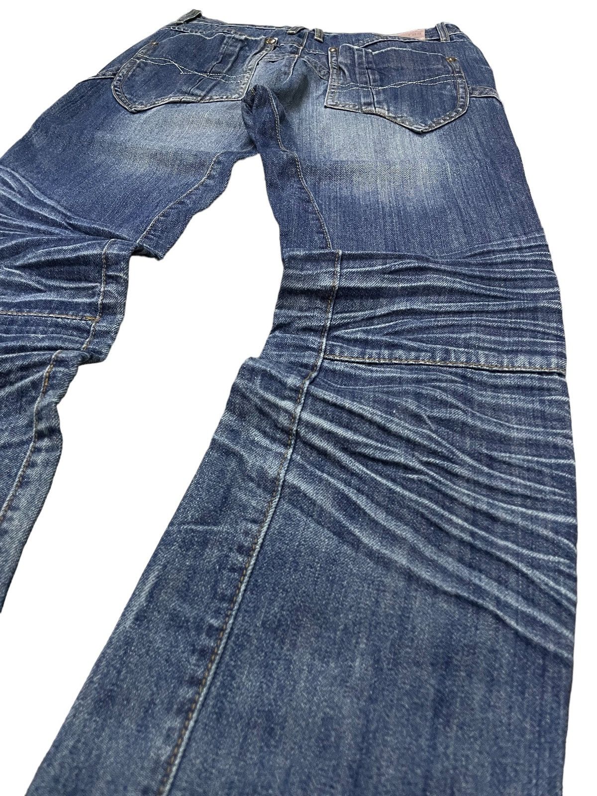 GOSTAR DE FUGA Vintage Soda Slanted Flat Seam 3D Claw Mark Loose Jeans Size US 31 - 17 Thumbnail