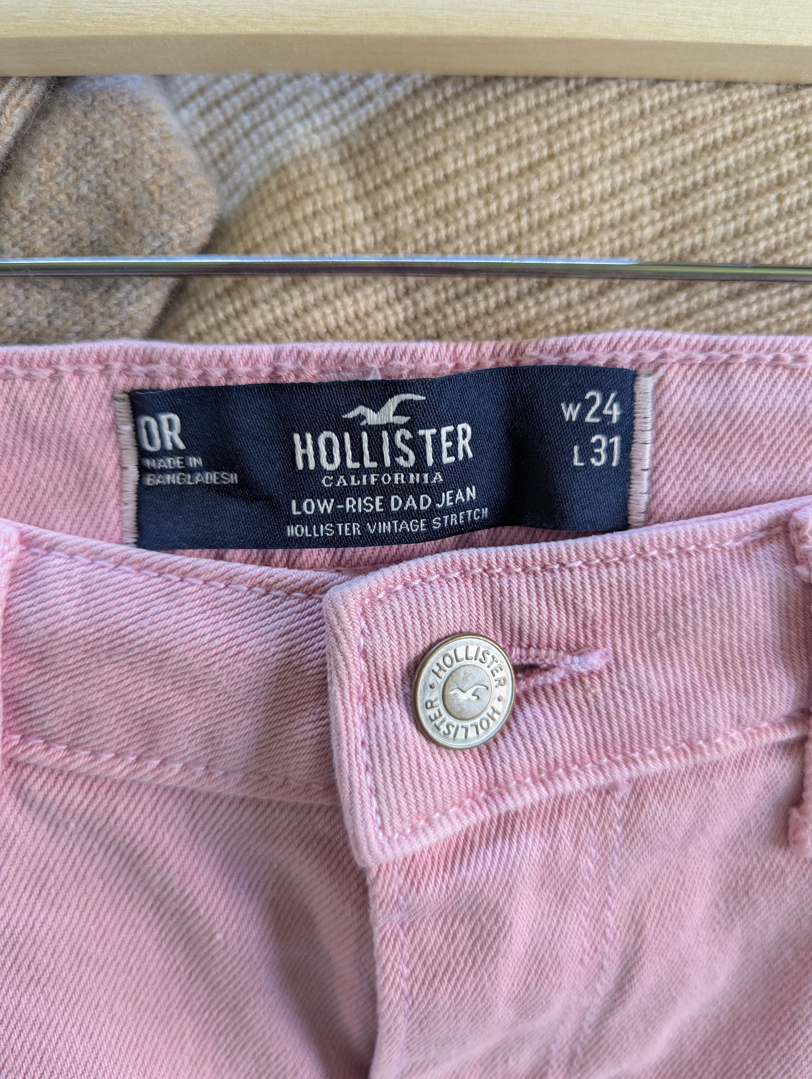 Hollister Hollister Low Rise Dad Jeans Pink W24 L31 NWOT Size 24" / US 00 / IT 34 - 3 Thumbnail