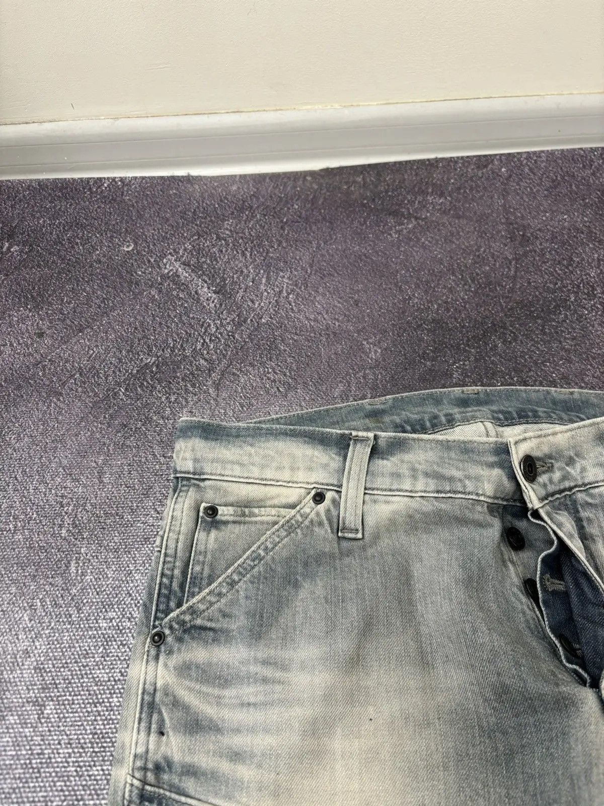 G-Star × Vintage Vintage G-Star Raw 3D Super Slim Faded Denim Japanese Jeans Size US 33 - 11 Thumbnail
