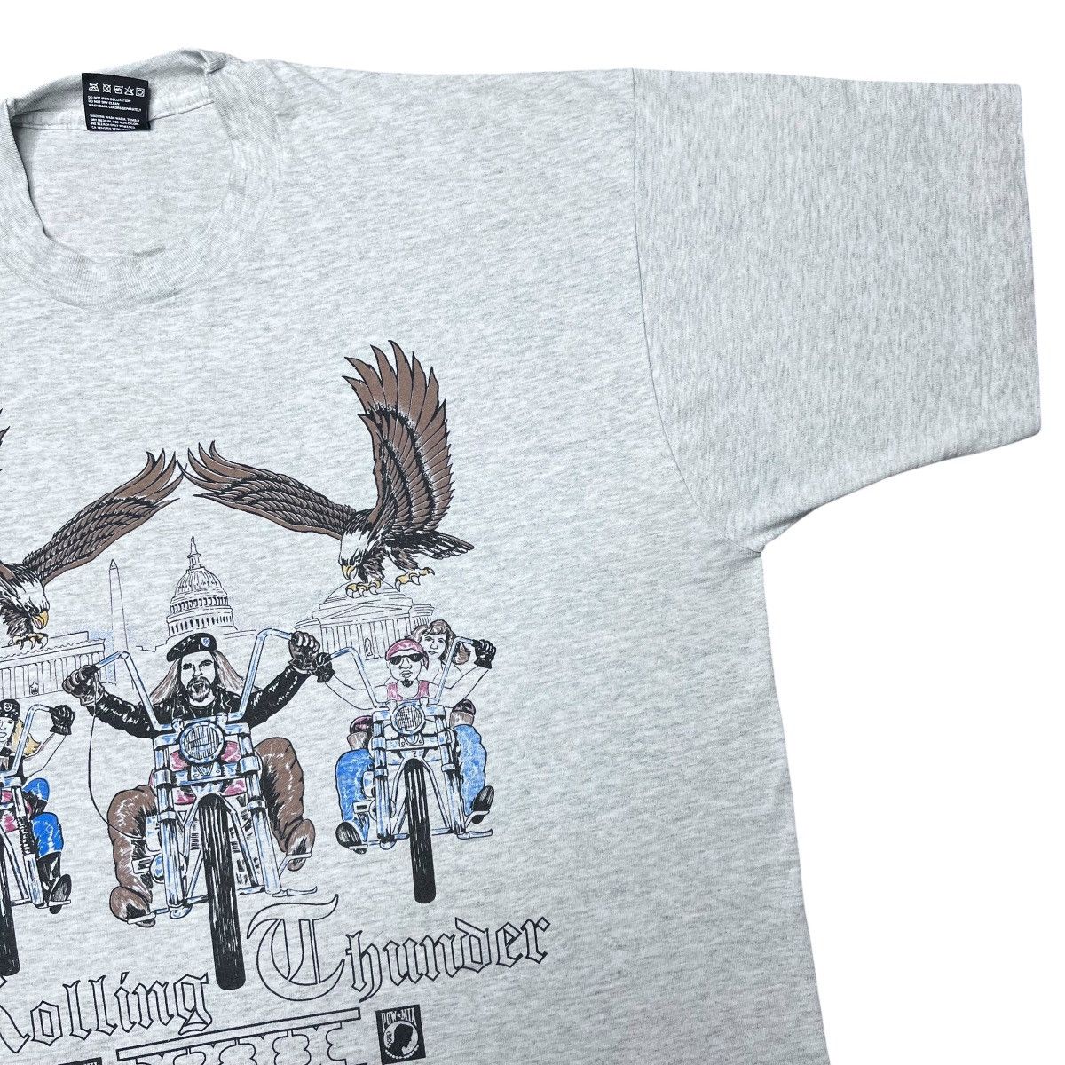 Vintage 1994 Rolling Thunder Freedom Ride POW MIA Memorial Day Tee Size US XL / EU 56 / 4 - 6 Thumbnail