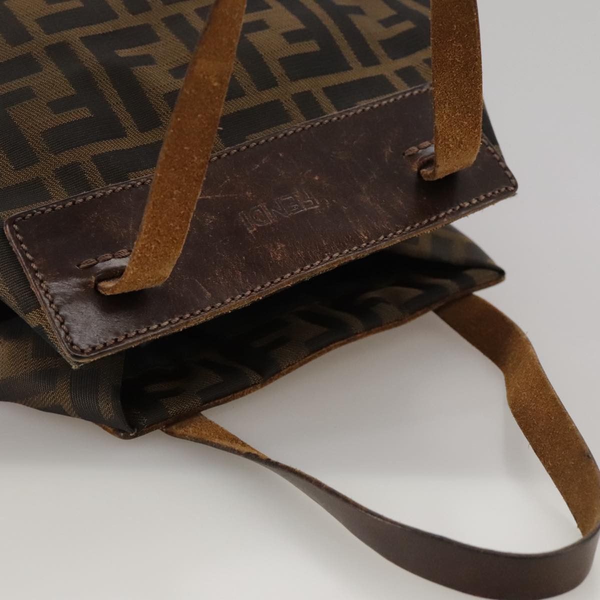 Fendi FENDI Zucca Canvas Hand Bag Brown Black Size ONE SIZE - 6 Thumbnail