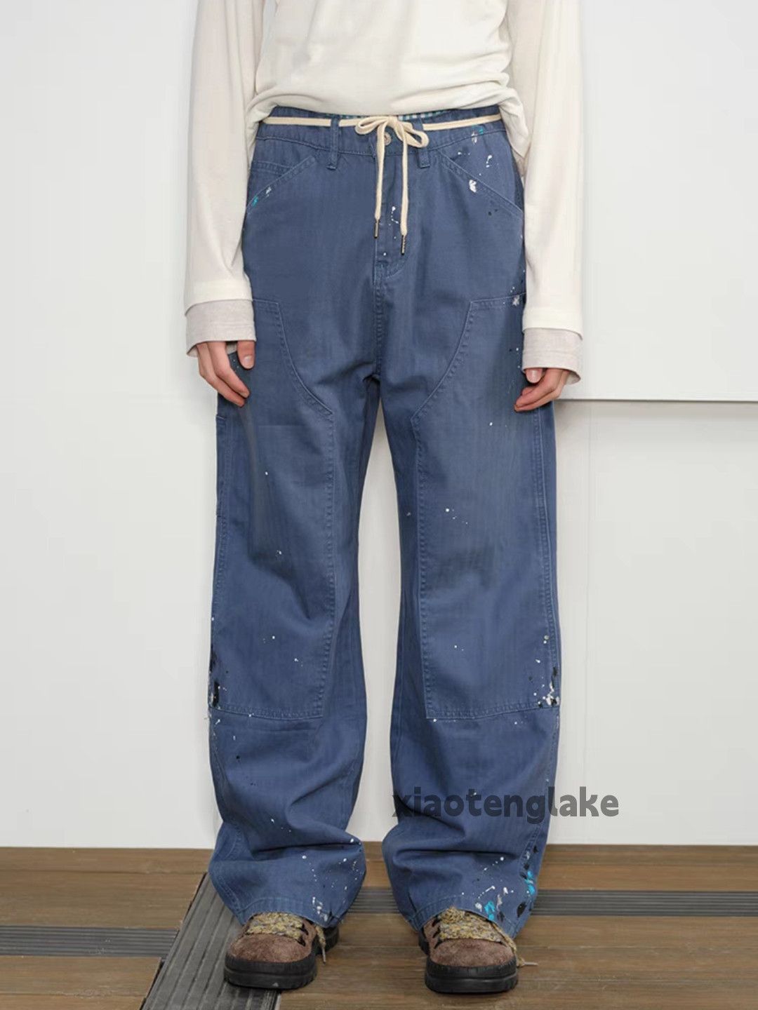 Designer × Japanese Brand × Vintage Washed faded cleanfit carpenter cargo work paint pants Size US 34 / EU 50 - 8 Thumbnail