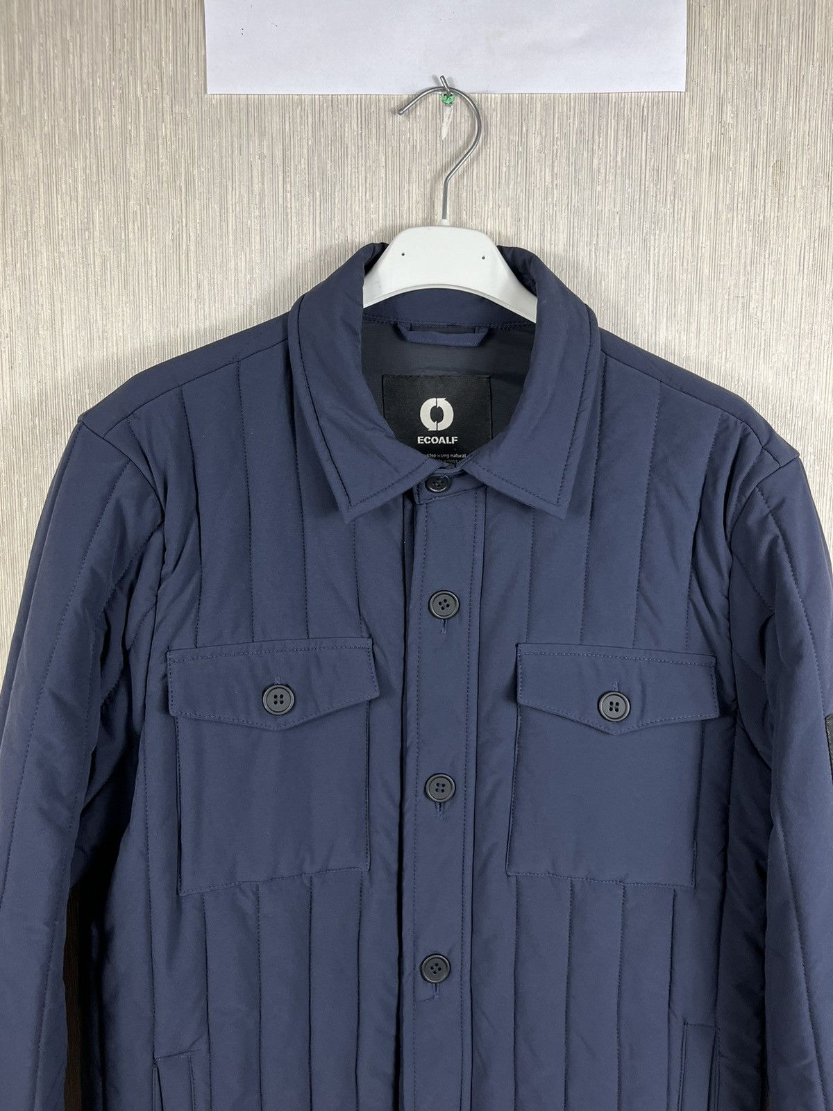 Designer × ECOALF Ecoalf light down jacket button navy puffer recycled nylon Size US M / EU 48-50 / 2 - 4 Thumbnail