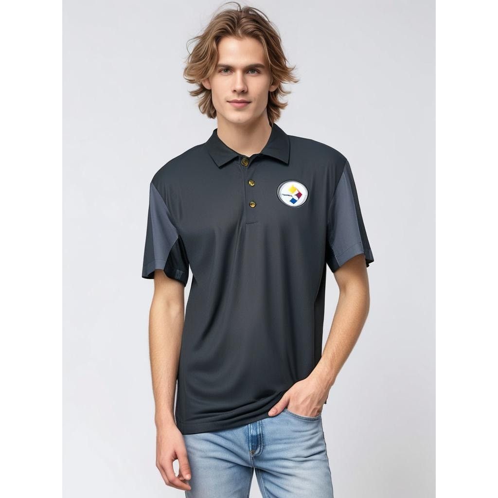 Nike Pittsburgh Steelers Nike Men's Gray Polo Shirt Size Small Size US S / EU 44-46 / 1 - 1 Thumbnail
