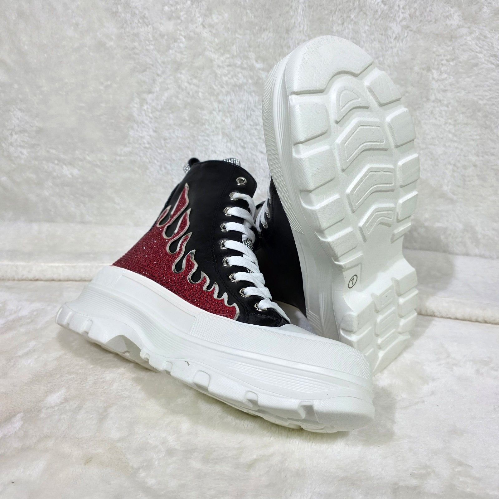 Other Scorch Combat Sneaker Boots With Rhinestone Flames Details B Size US 8 / IT 38 - 6 Thumbnail