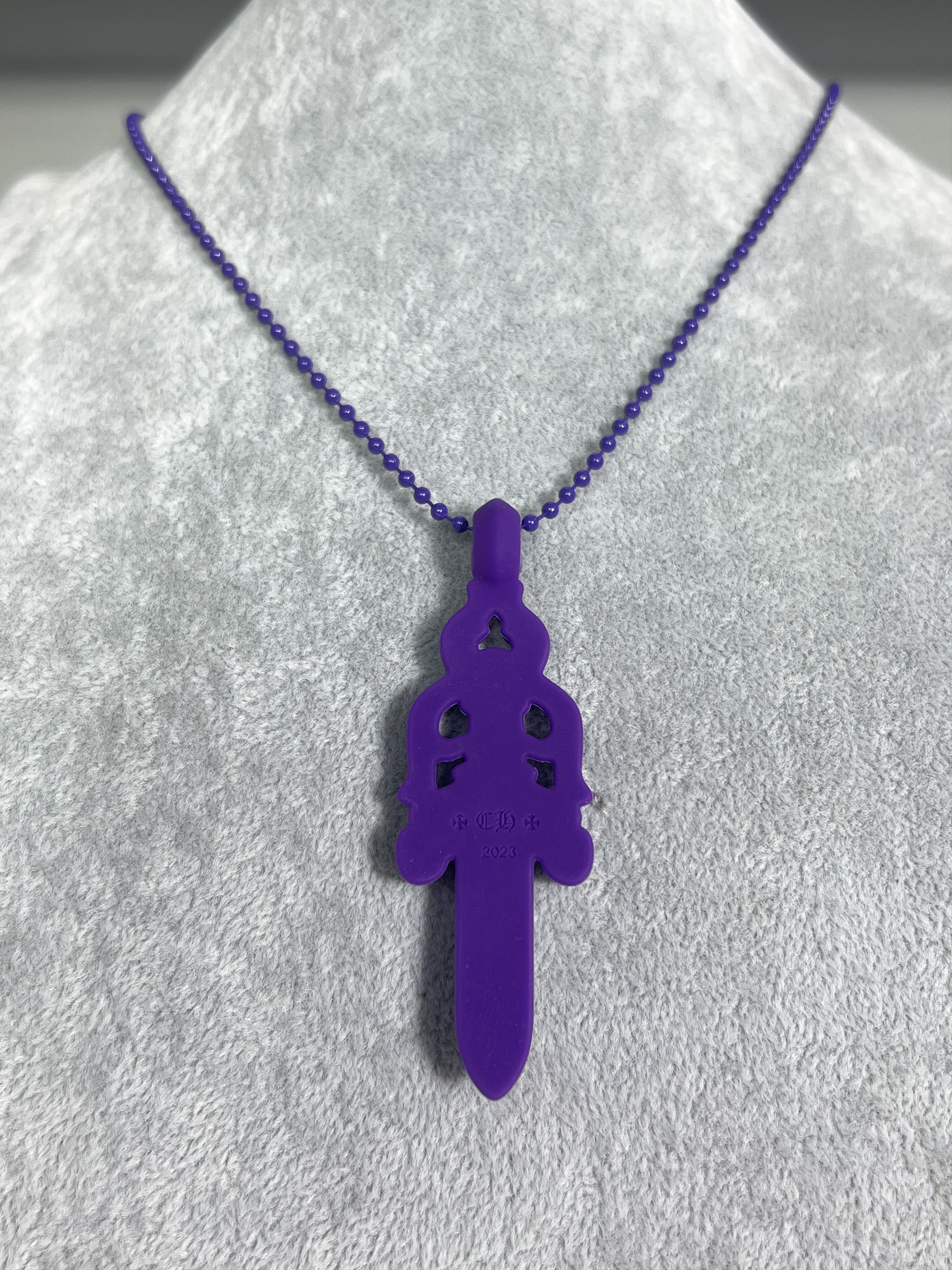 Chrome Hearts Chrome Hearts Purple Dagger Pendant Necklace 2023 Size ONE SIZE - 2 Thumbnail