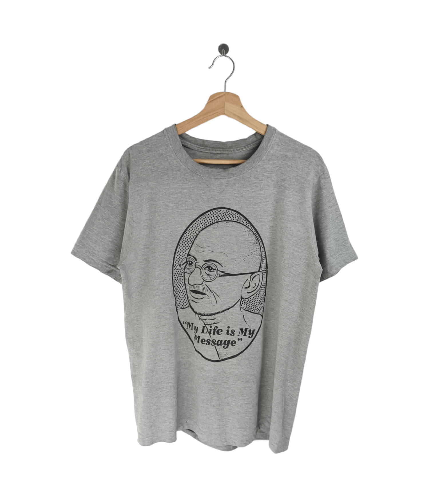 Vintage THRASHED FADED VINTAGE MAHATMA GANDHI ADULT HUMOR FUNNY TEE Size US M / EU 48-50 / 2 - 1 Thumbnail
