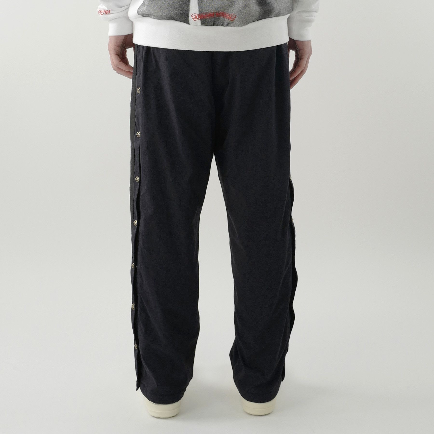 Chrome Hearts Chrome Hearts Cross Silver Buttons Horseshoe Track Pants Size US 39 - 16 Thumbnail