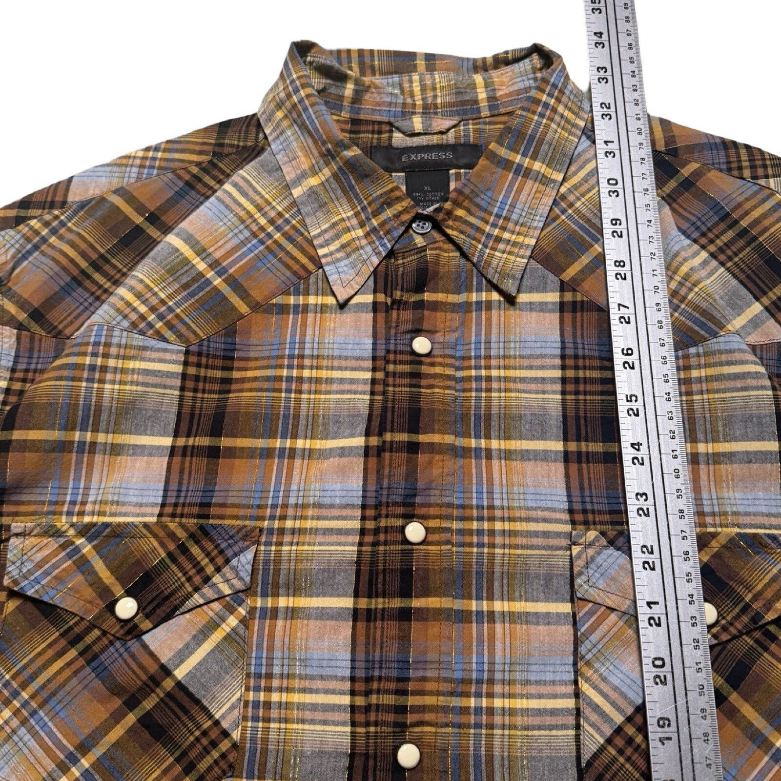 Express Vintage Y2K Express Pearl Snap Long Sleeve Button Shirt Size US XL / EU 56 / 4 - 5 Thumbnail