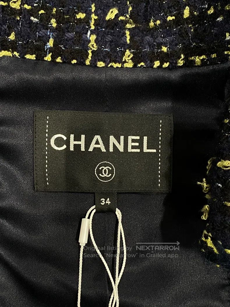 Chanel Chanel 22-year-old blue and yellow plaid tweed jacket Size XS / US 0-2 / IT 36-38 - 3 Thumbnail