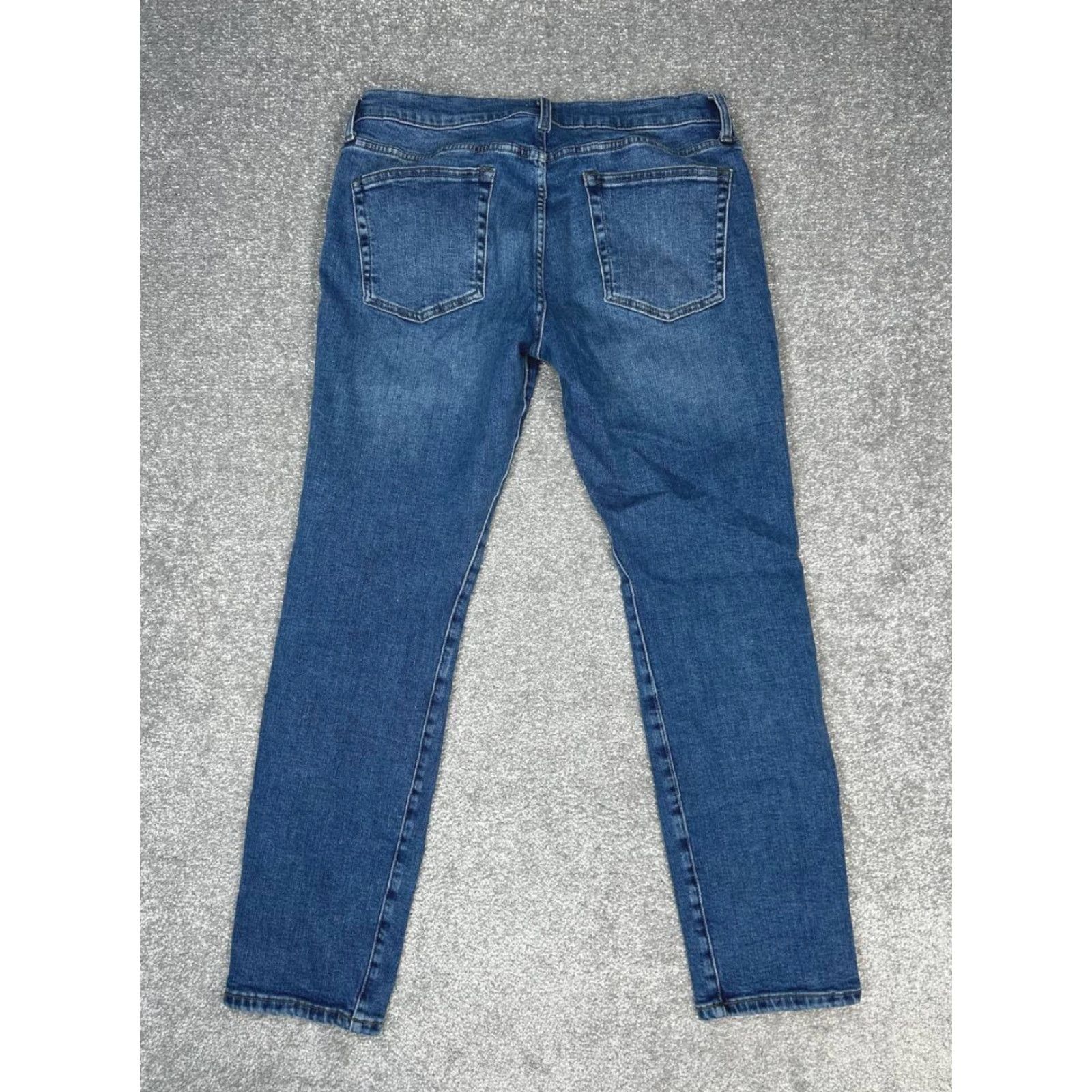 J.Crew J.CREW 484 Jeans Mens 30x29 Blue Denim Slim Straight 5-Pocket Cotton Spandex Medium Wash N/A Size US 33 - 2 Thumbnail