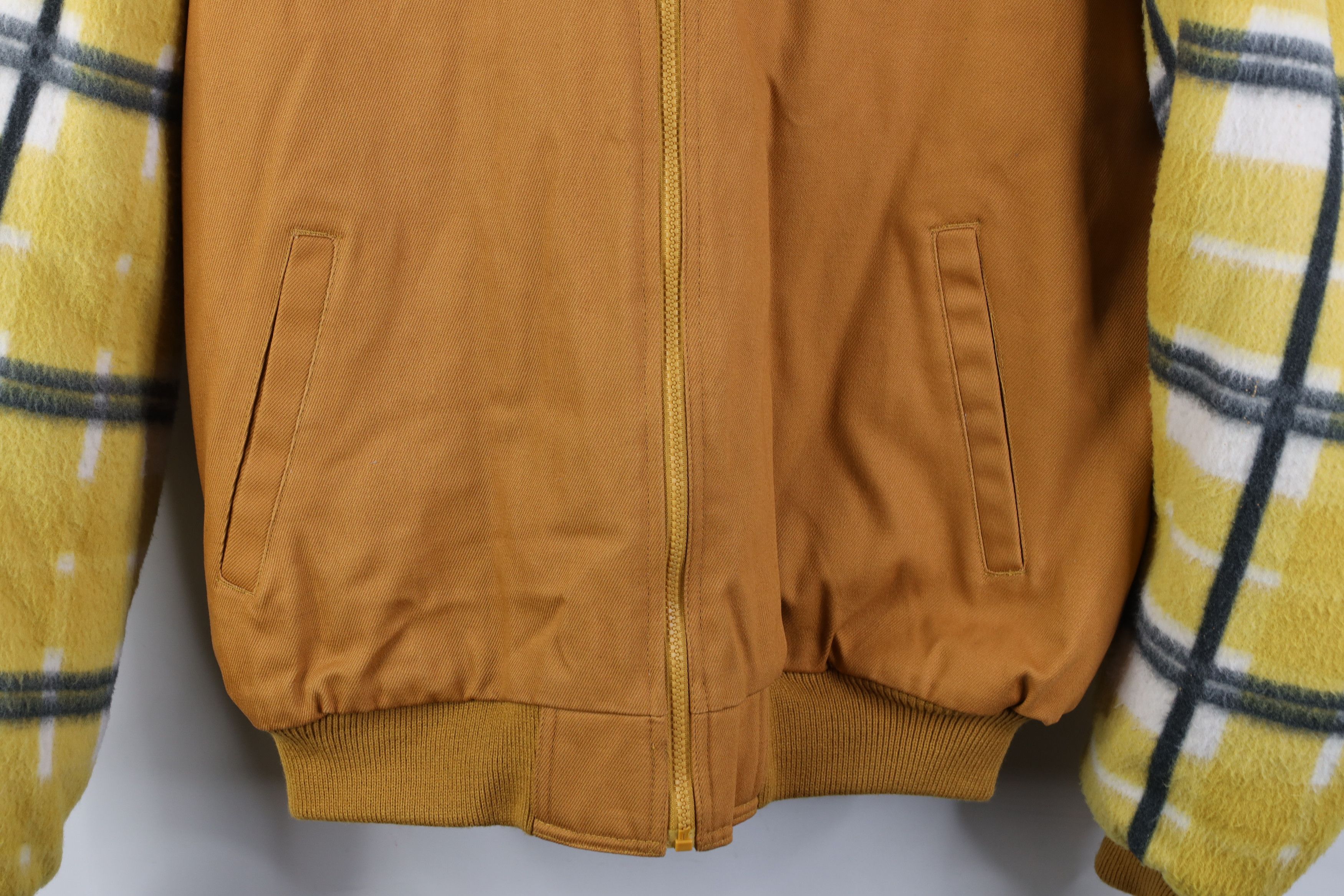 Vintage Deadstock Vintage 90s University Hooded Canvas Bomber Jacket Size US L / EU 52-54 / 3 - 4 Thumbnail