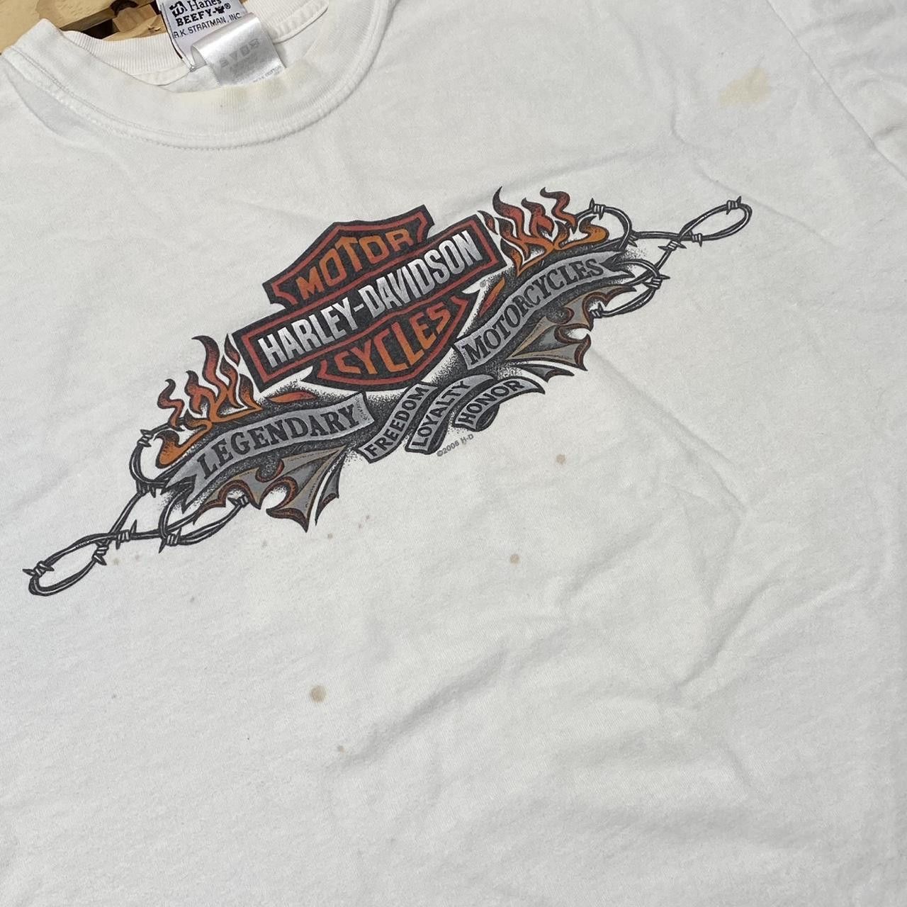 Harley Davidson Vintage Harley Davidson FL White Surf Biker Tee Size Large Size US L / EU 52-54 / 3 - 3 Thumbnail