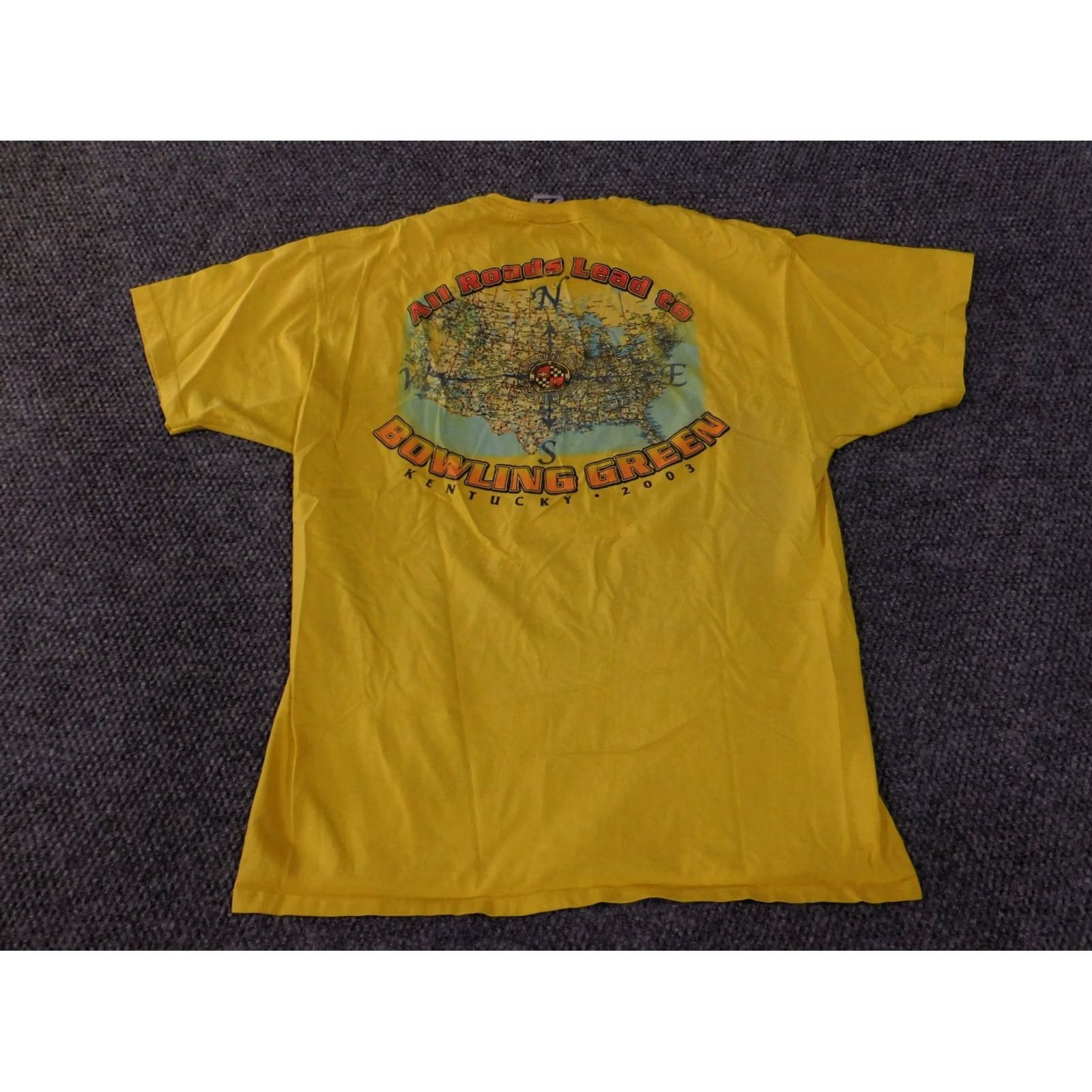 Jerzees VINTAGE Jerzees T-Shirt Mens XL Yellow 2003 Graphic Bowling Green Kentucky Beach American Shirt Size US XL / EU 56 / 4 - 2 Thumbnail