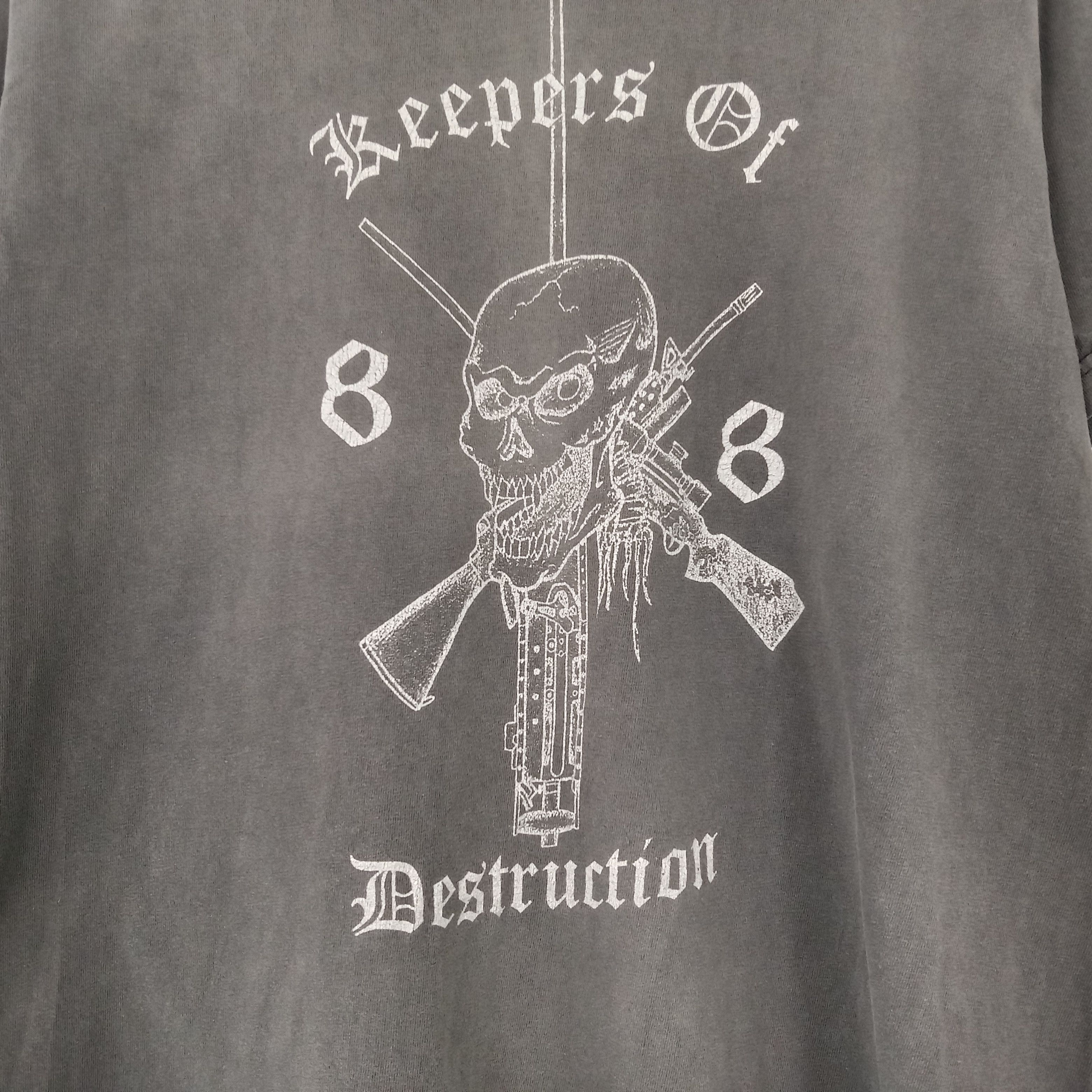 Vintage Vintage 88tees Keepers Of Distruction Distressed Tshirt Size US M / EU 48-50 / 2 - 2 Thumbnail