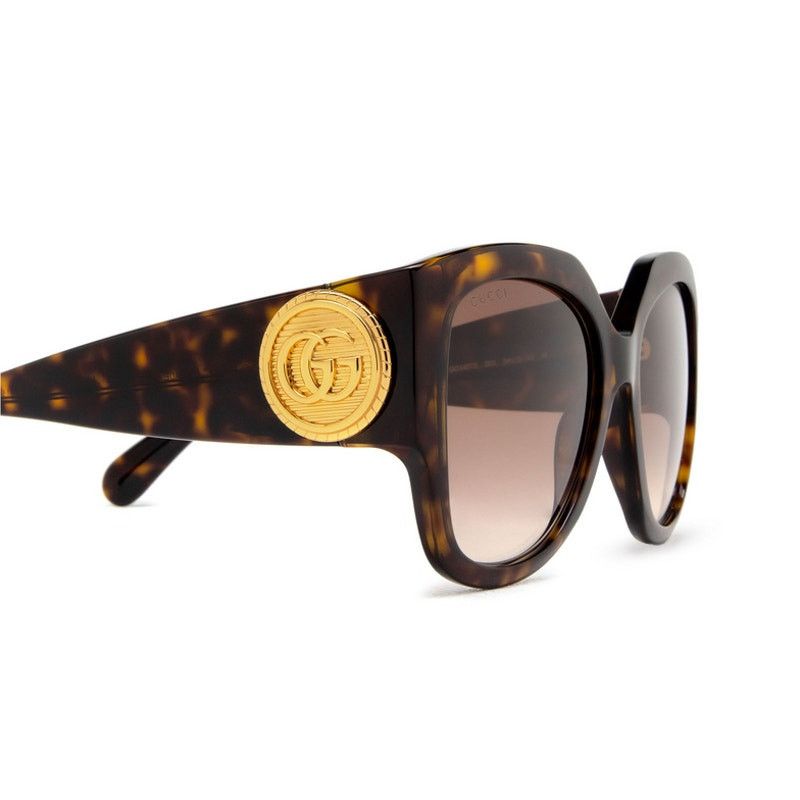 Gucci NEW Gucci Sunglasses GG1407S 003 Dark Havana/Brown Gradient Size ONE SIZE - 12 Thumbnail