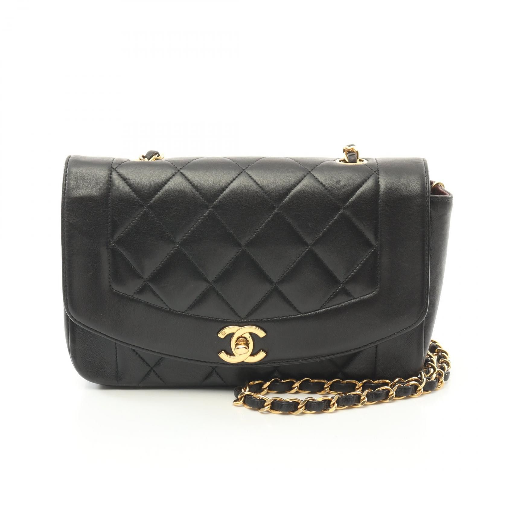 Chanel Chanel Chanel Matelasse Diana Flap Lambskin Shoulder Bag Leather Shoulder Bag A01164 Size ONE SIZE - 1 Thumbnail