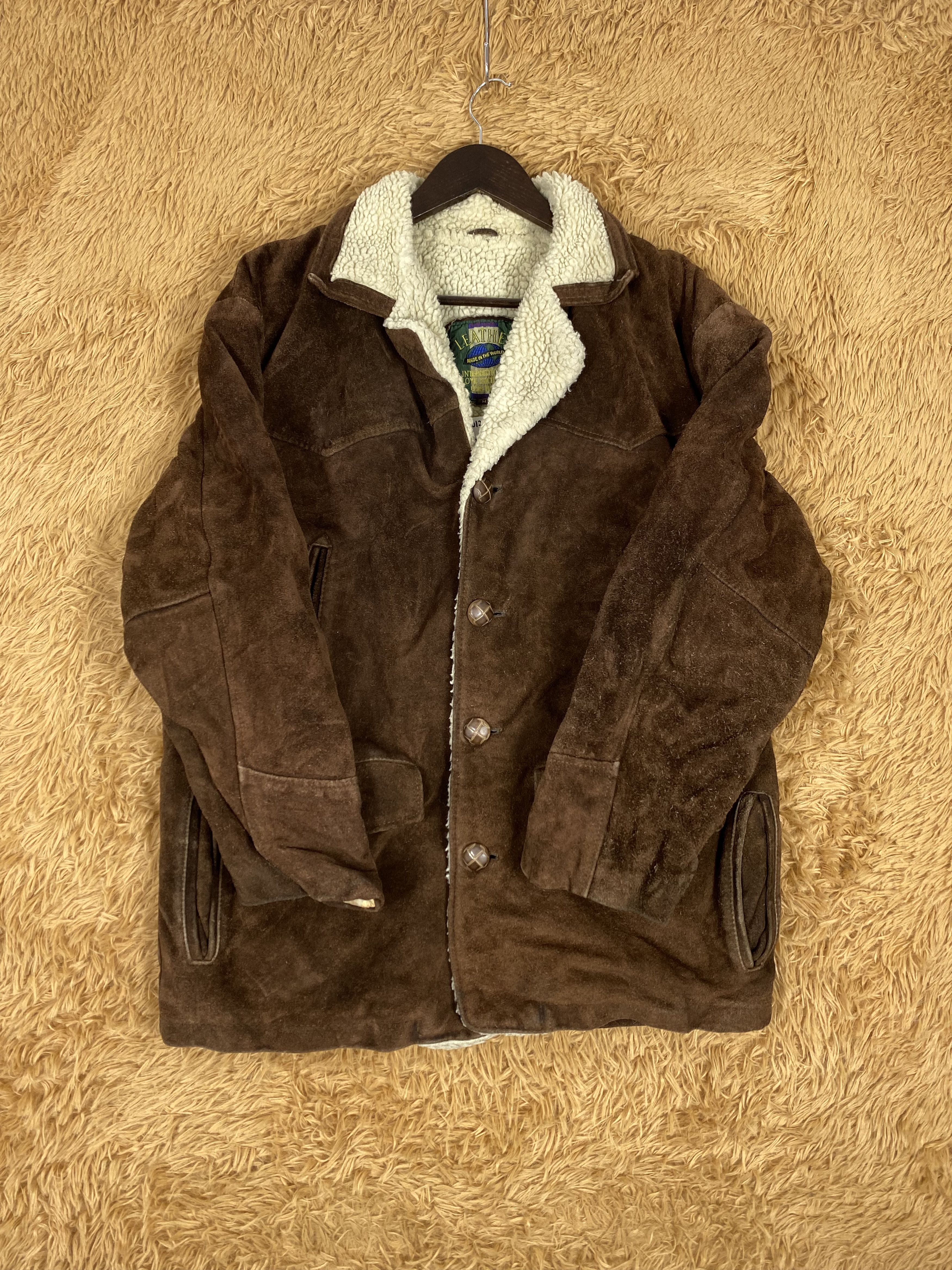 Leather Vintage Leather Fleece Lining Jacket Size US M / EU 48-50 / 2 - 3 Thumbnail