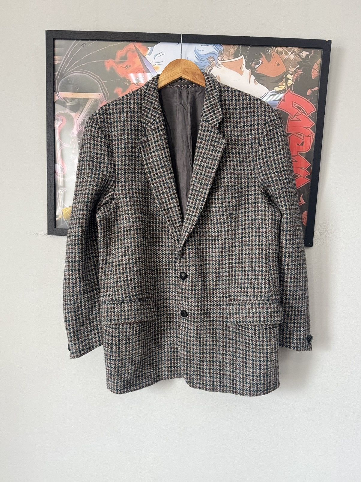 Harris Tweed Blazer 90s HARRIS TWEED JACKET MERCER RRL old money Size 50S - 4 Thumbnail