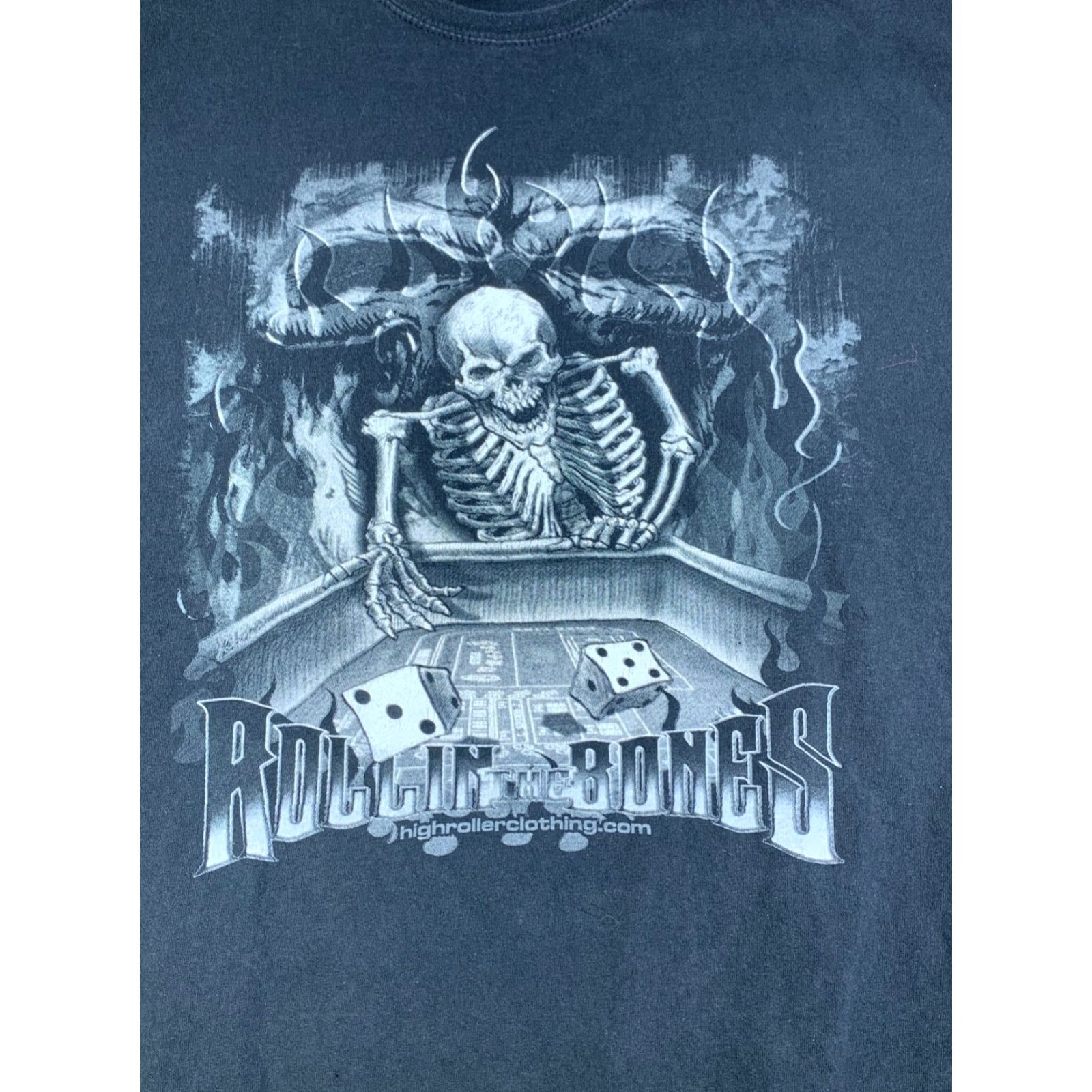 Gildan VINTAGE Gildan T-Shirt Shirt XL Black Skull Graphic Print Short Sleeve Crew Neck Men 12577 Size US XL / EU 56 / 4 - 2 Thumbnail