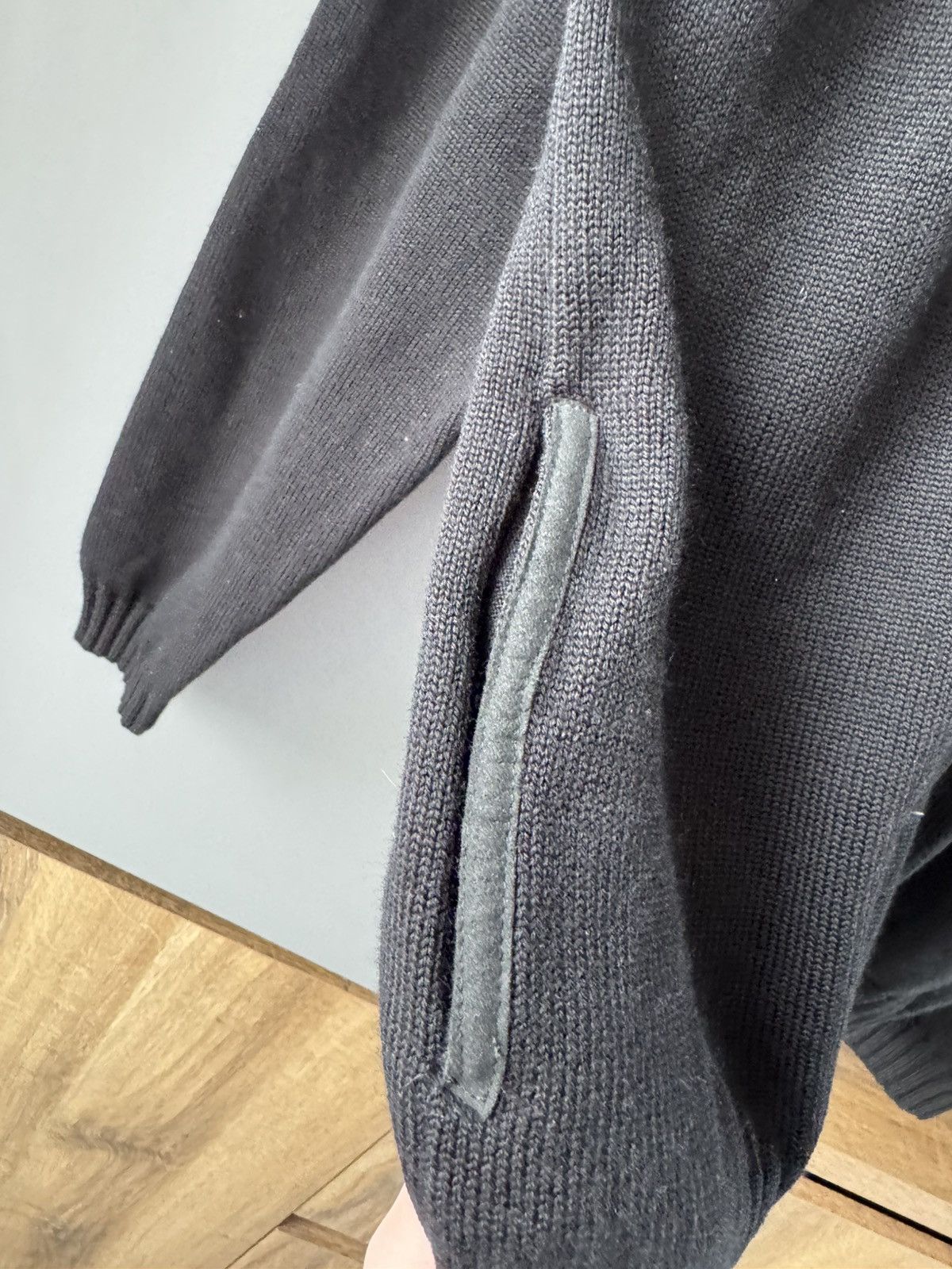 Porsche Design Porsche Design Black Cotton Cashmere Full-Zip Sweater Size US L / EU 52-54 / 3 - 2 Thumbnail