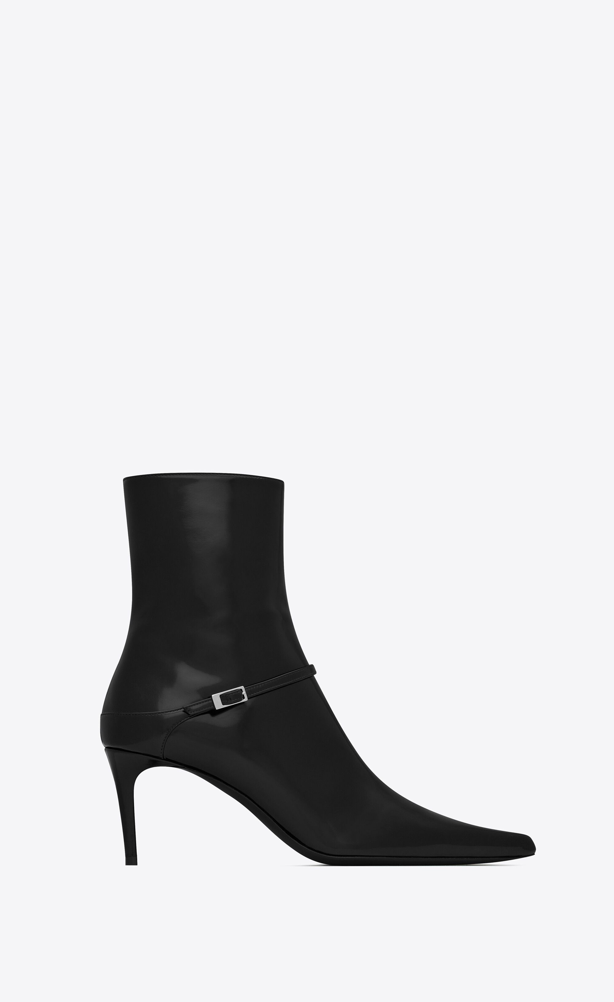 Saint Laurent Paris o1s1wg111125 Vendome Booties in Glazed Leather in Black Size US 9.5 / IT 39.5 - 1 Thumbnail