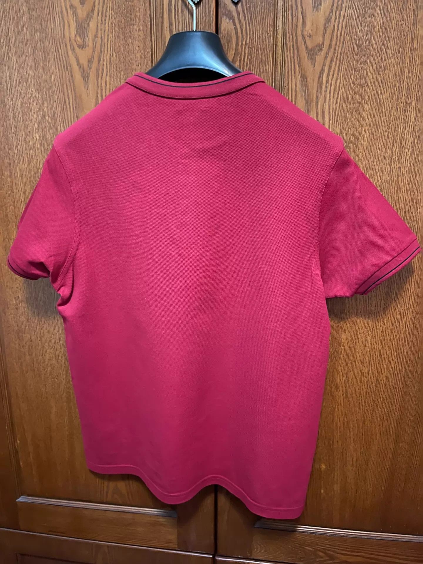 Saint Laurent Paris Saint Laurent Slim Fit Henley Neck Polo L Dark Red Size US L / EU 52-54 / 3 - 3 Thumbnail