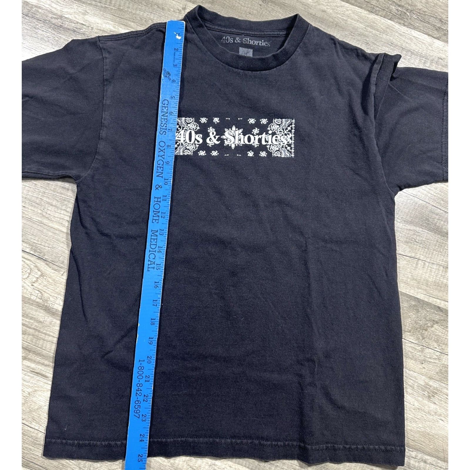 Vintage 40s & Shorties Bandana Box Logo T-Shirt Men’s Medium Black Size US M / EU 48-50 / 2 - 6 Thumbnail