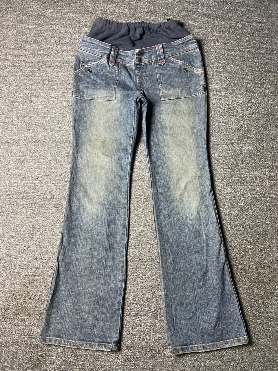 Japanese Brand Alpha Cubic Mother Maternity Jeans Pants (162) Size 34" / US 12 / IT 48 - 1 Thumbnail
