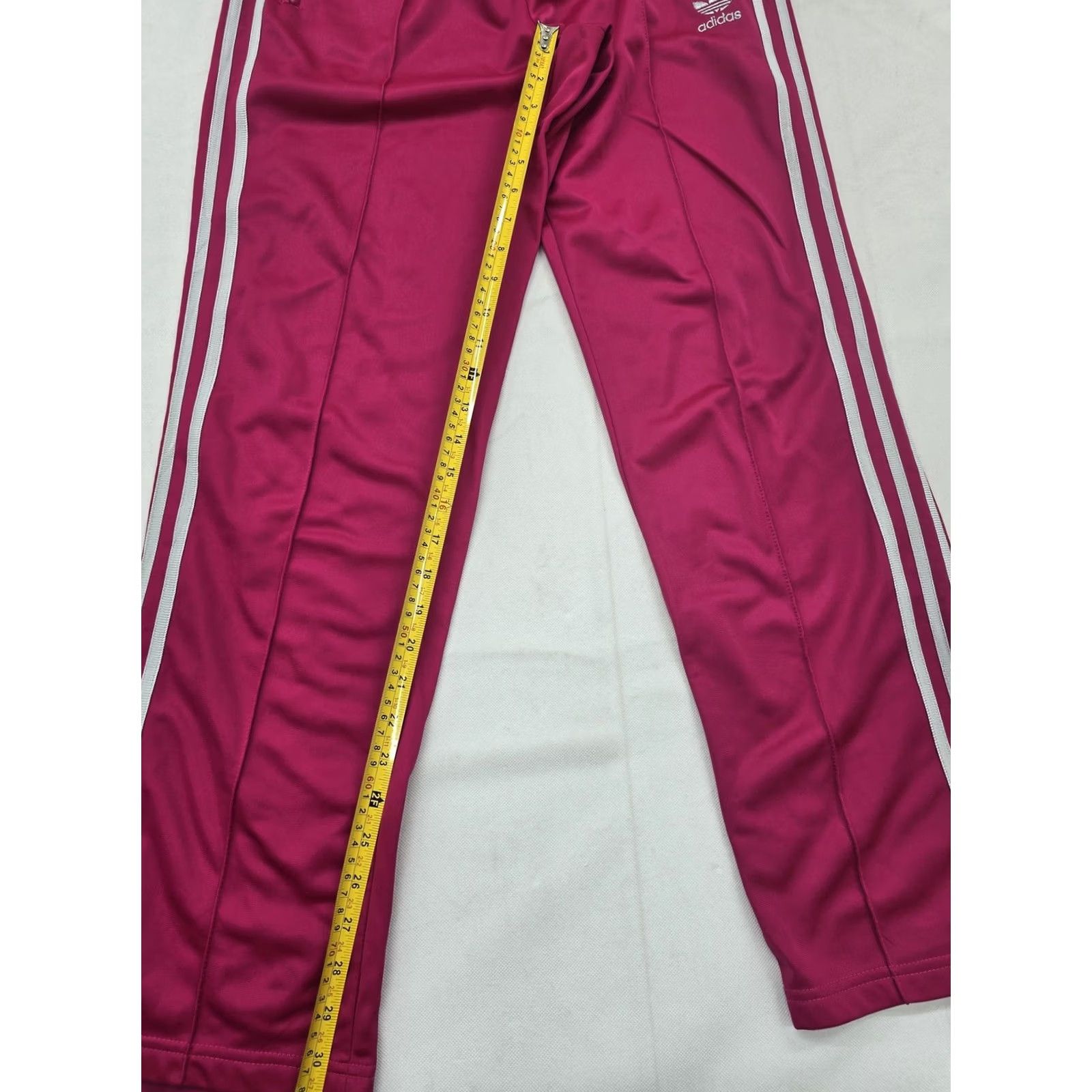 Adidas Adidas Track Pants Unisex Magenta Striped Loose Fit Drawcord Pants Size 32" / US 10 / IT 46 - 7 Thumbnail