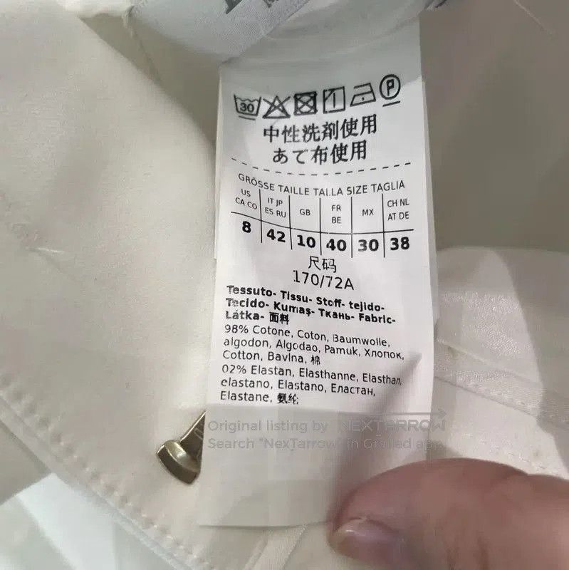 Max Mara MaxMara White Cotton Casual Pants M Size . Size 23" - 6 Thumbnail