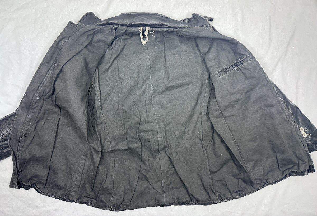 Vintage Compagnia Delle Pelli Military Motorcycle Leather Jacket Size US XXL / EU 58 / 5 - 21 Thumbnail
