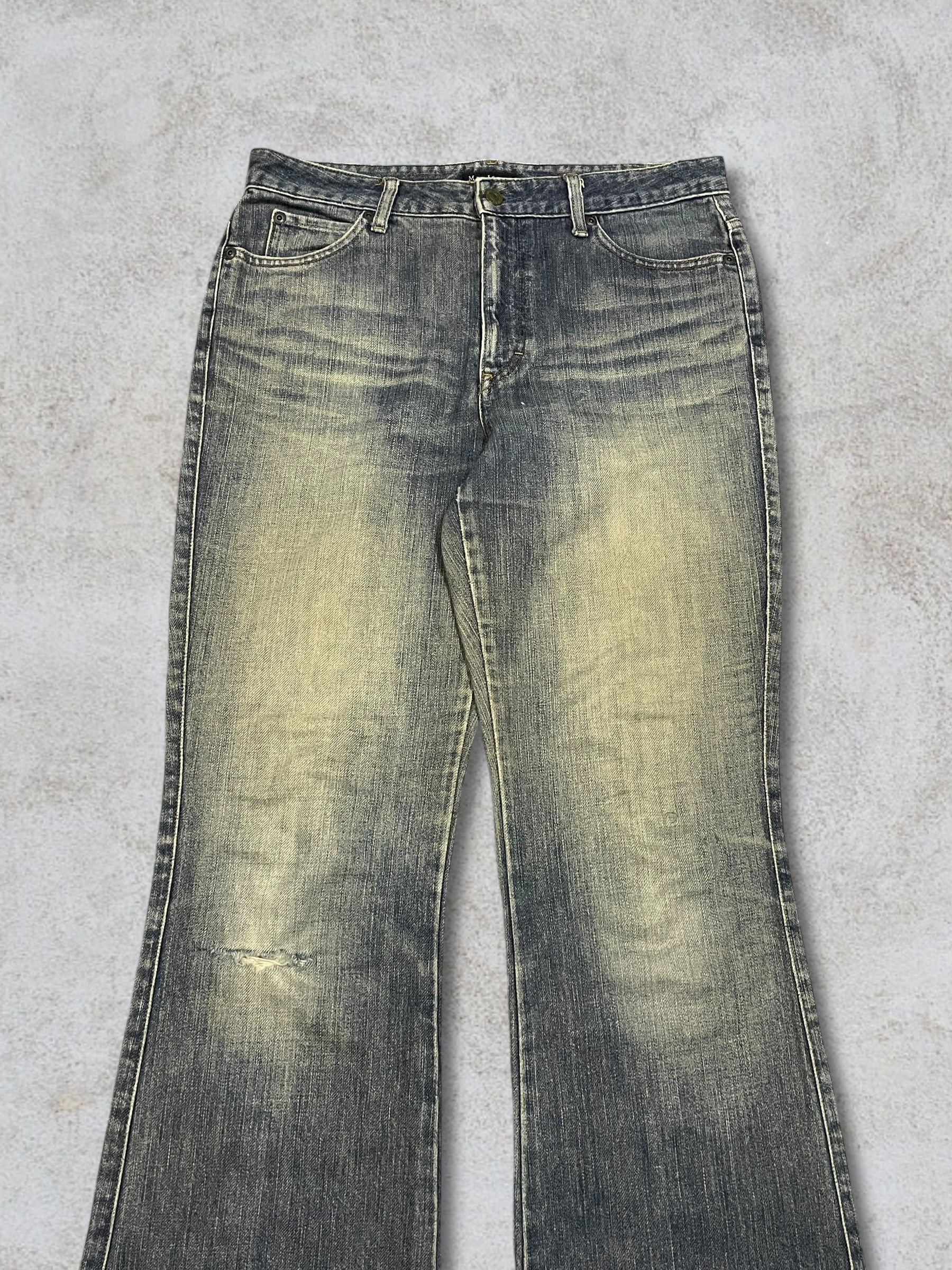 Japanese Brand Vintage Japanese Mrs.Jeana Mud Wash Flare Moms Jeans Size 32" / US 10 / IT 46 - 3 Thumbnail