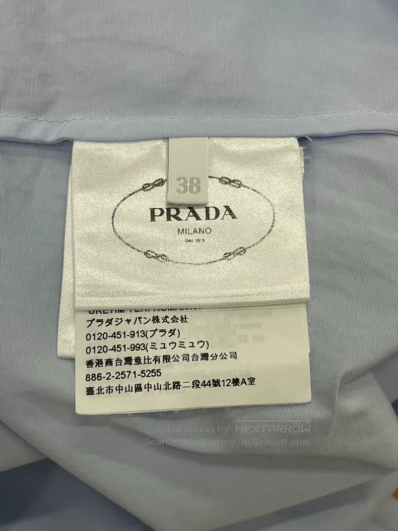 Prada Prada Blue neckline triangle logo shirt Size XS / US 0-2 / IT 36-38 - 5 Thumbnail