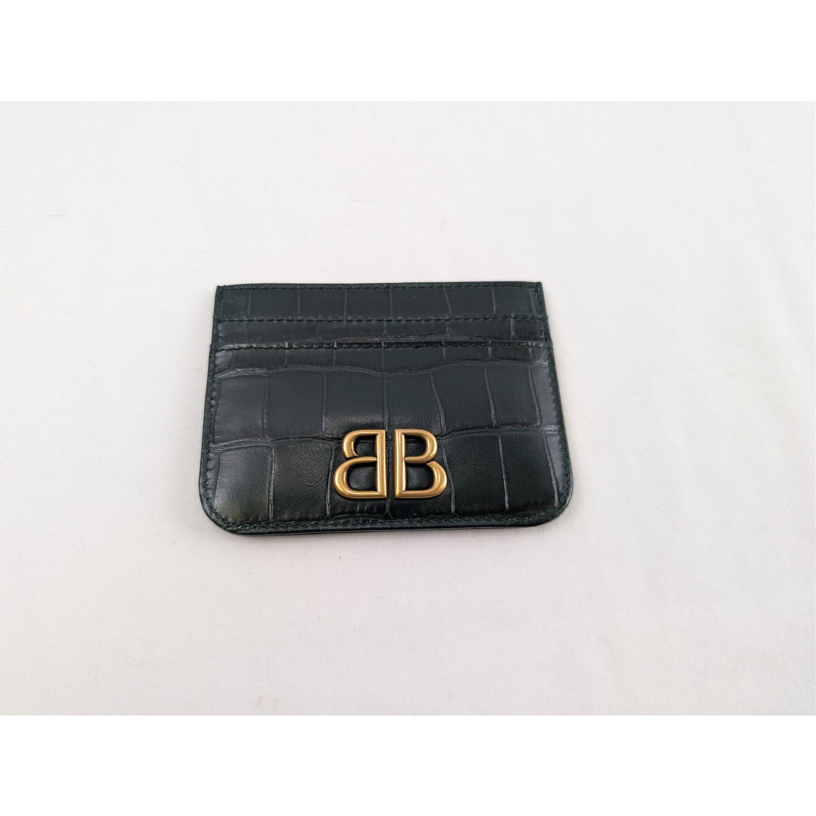 Balenciaga o1rshd1 Size: OS / Puffy Croc Embossed Monaco Card Holder Size ONE SIZE - 2 Thumbnail