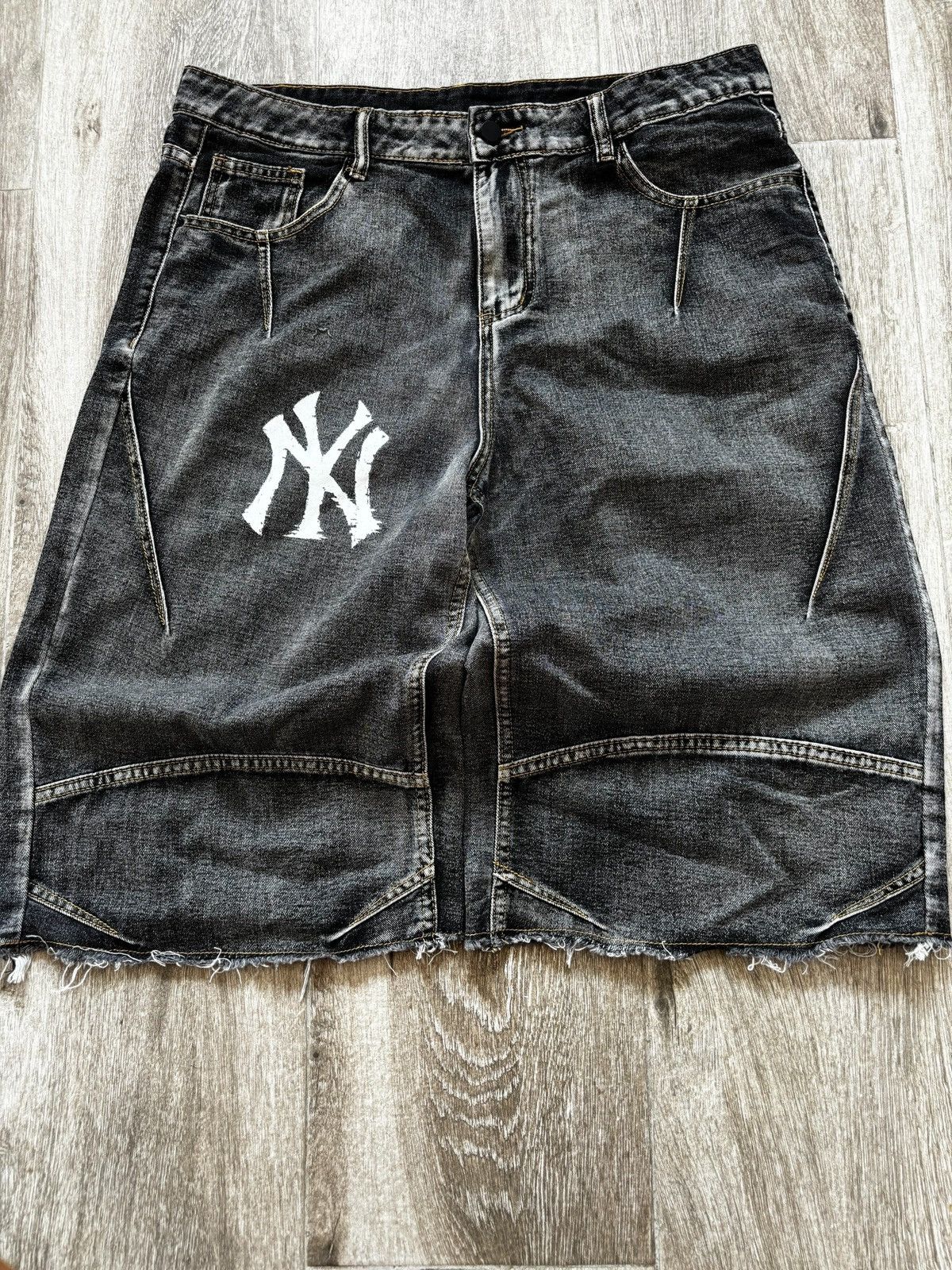 New York Yankees Y2k New York Yankees Parachute Vintage Baggy Jeans Custom Size US 34 / EU 50 - 3 Thumbnail