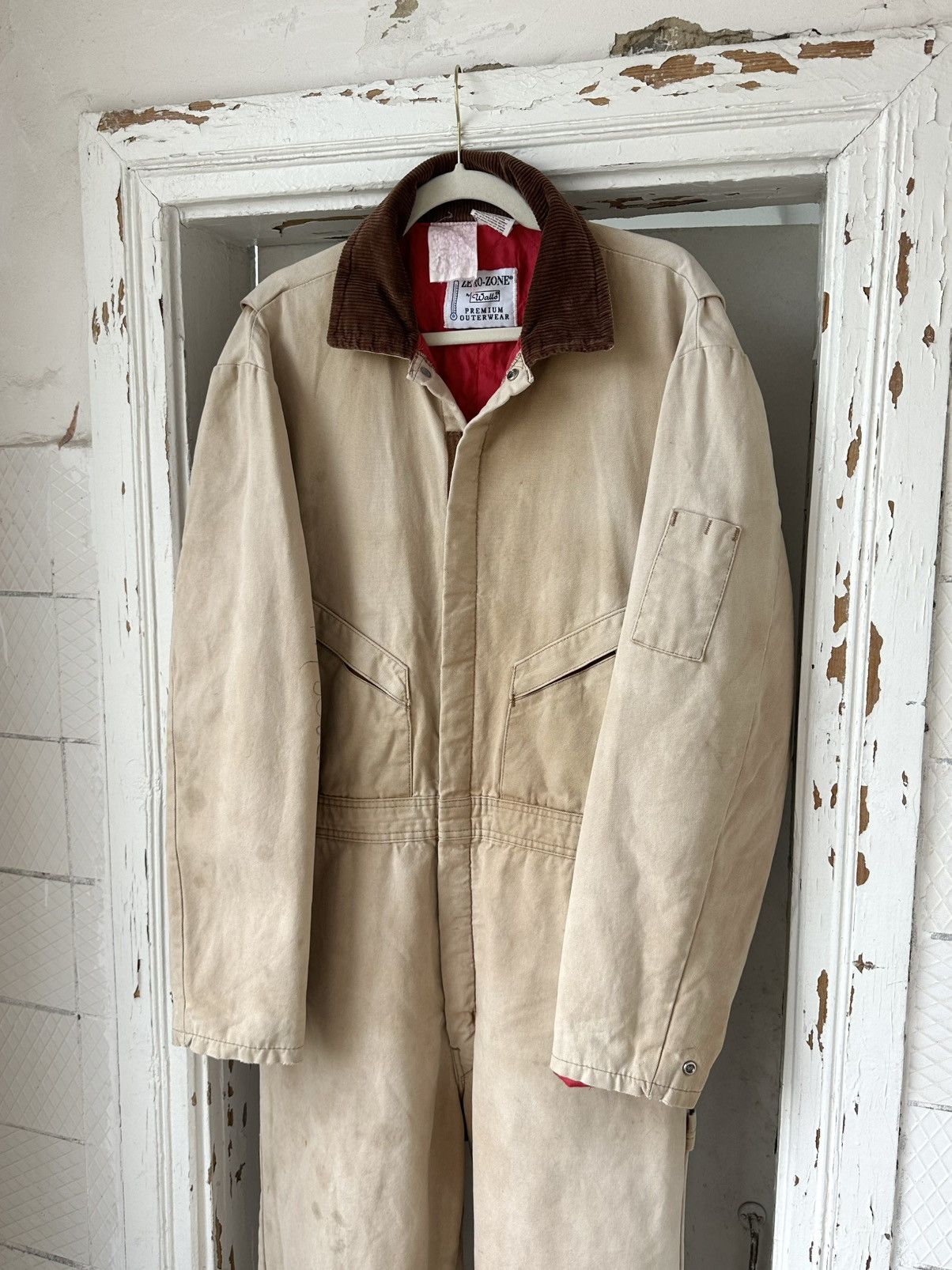 Carhartt Vintage Carhartt Style Beige Worn Carpenter Men’s Overalls Size US 34 / EU 50 - 3 Thumbnail