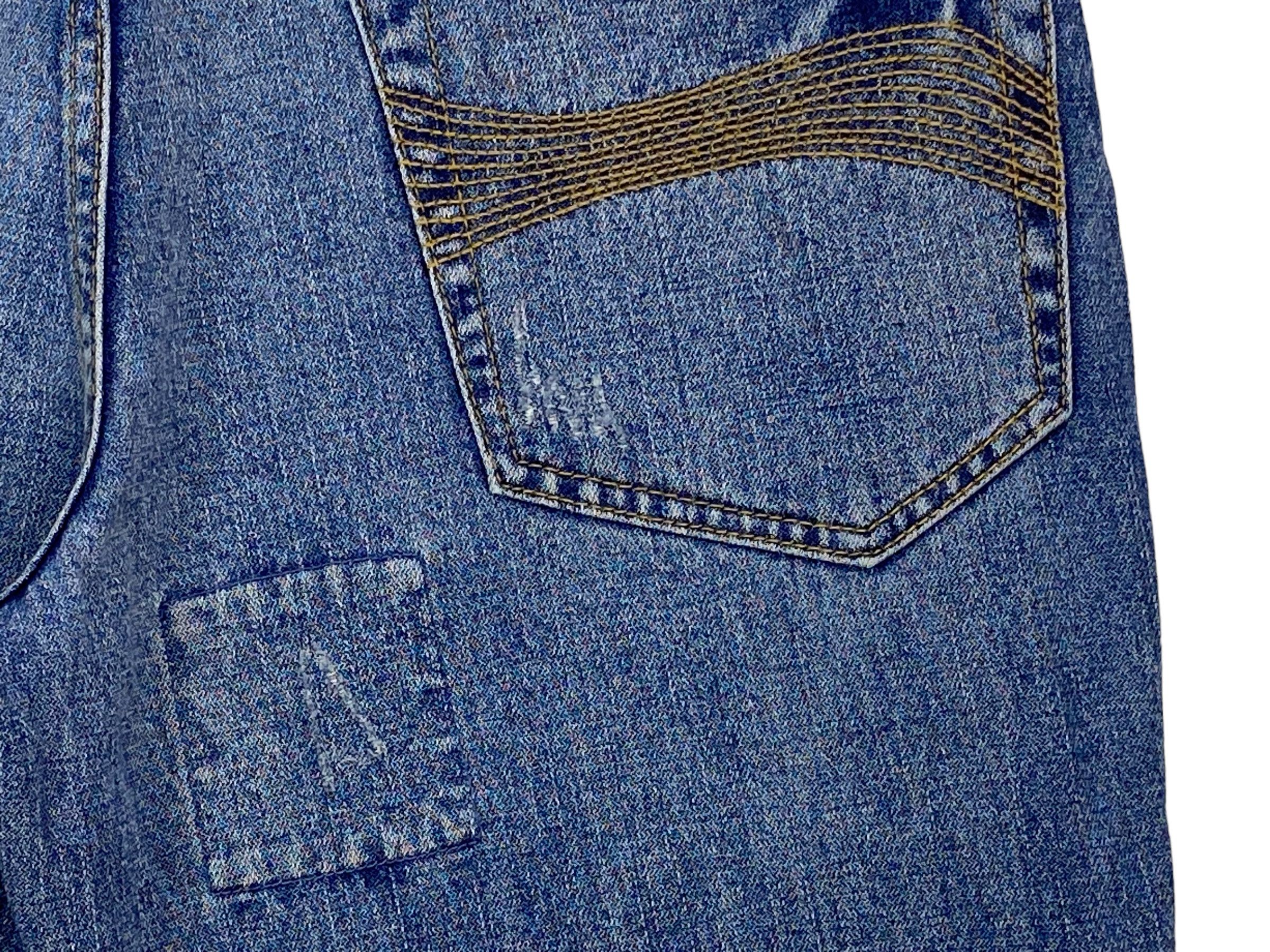 Japanese Brand Rag Machine Baggy Jeans Hip Hop Jeans Size US 34 / EU 50 - 10 Thumbnail