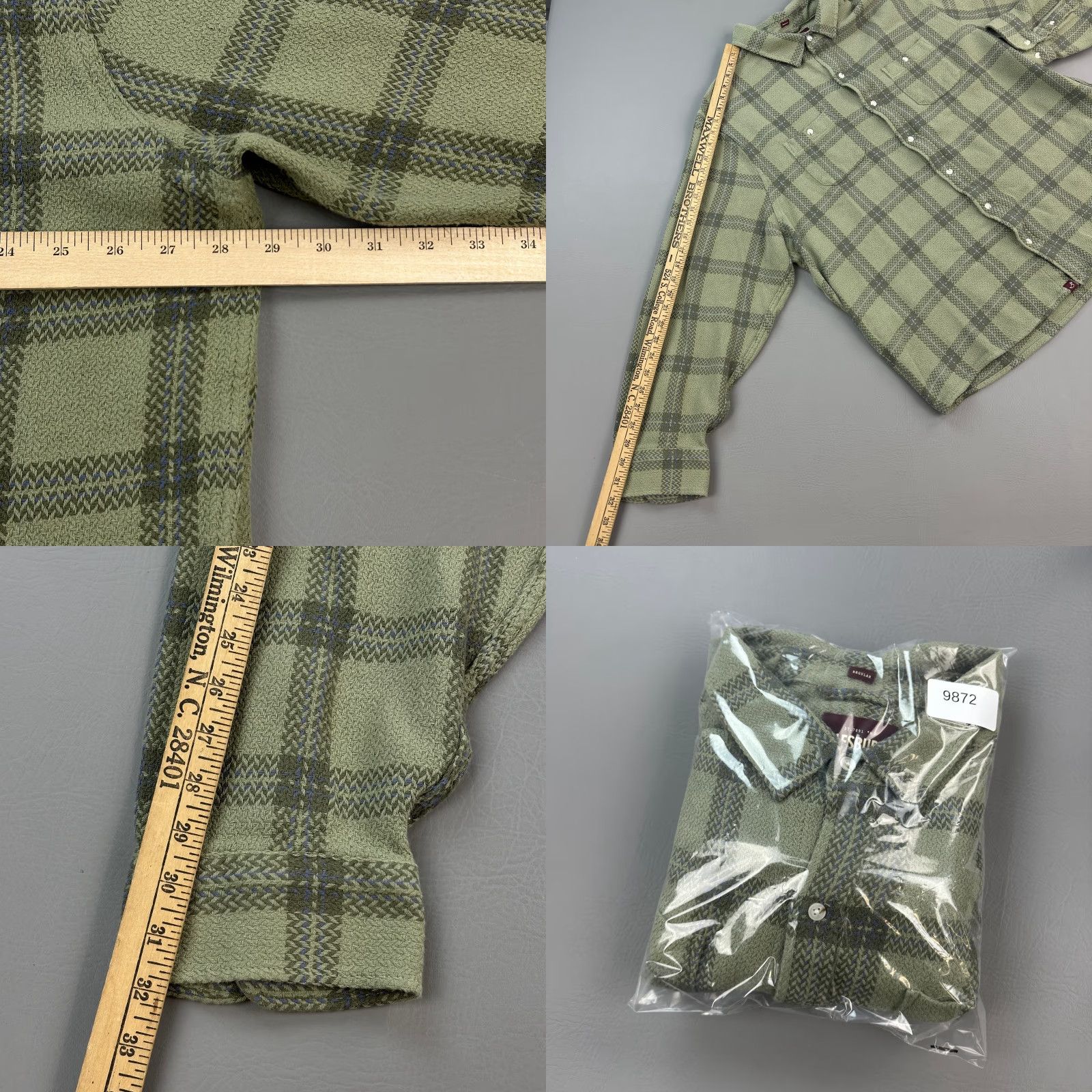Vintage Alesbury Shirt Mens 3XL Tall Green Plaid Flannel Regular Fit Button Up Classic Shirts Mens 3XL Tall Green Plaid Flannel Button-Up Classic Size US XXL / EU 58 / 5 - 9 Thumbnail
