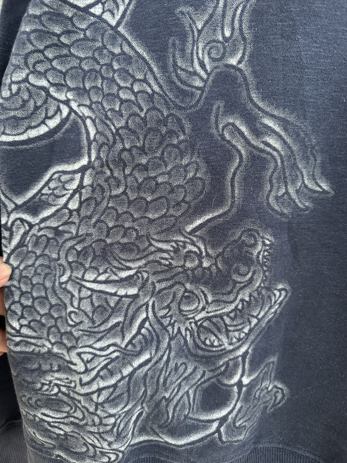 Hysteric Glamour × If Six Was Nine × Japanese Brand Dragon Hither Grass Sweatshir Navy Faded Size US M / EU 48-50 / 2 - 5 Thumbnail