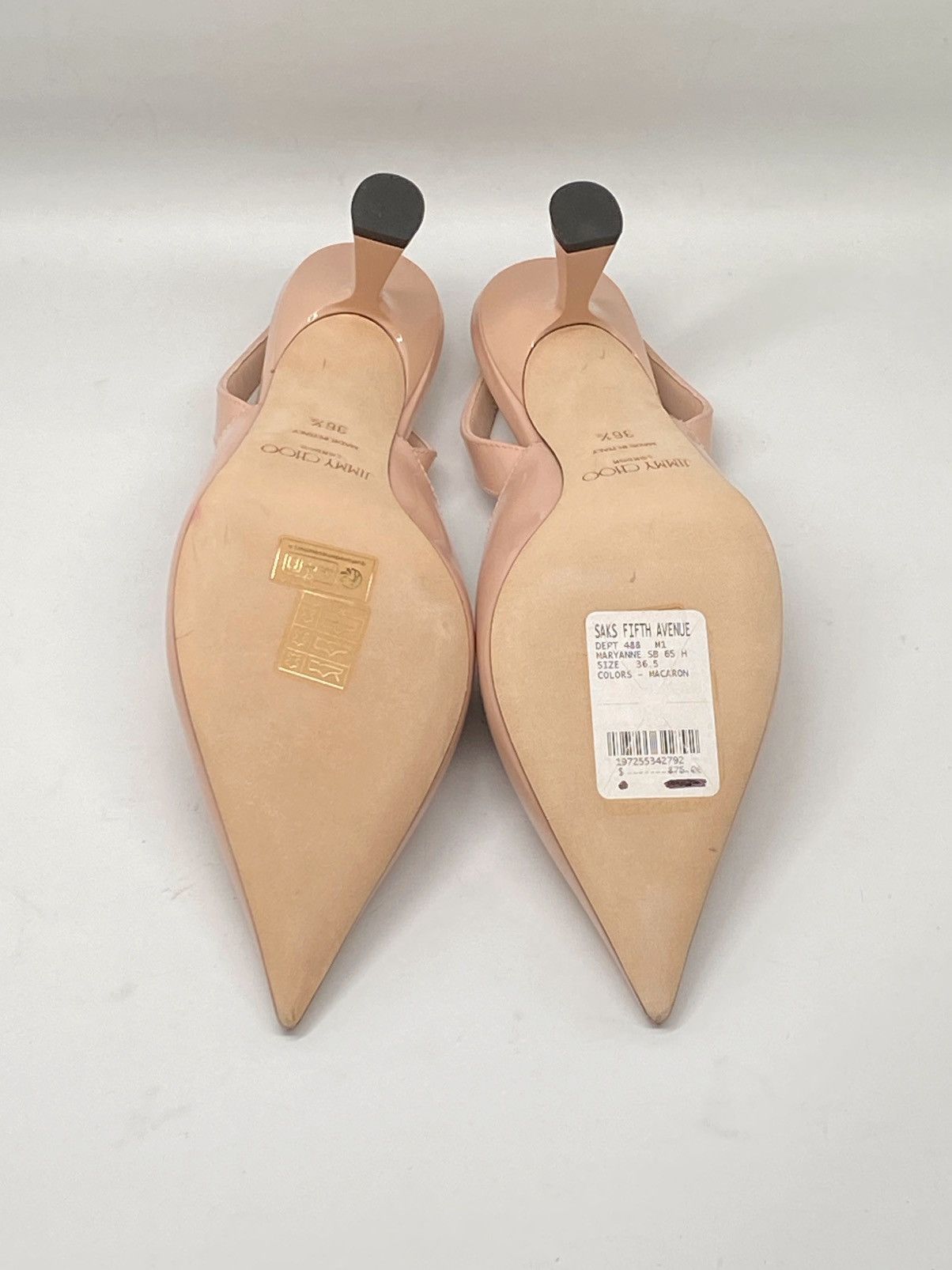 Jimmy Choo Jimmy Choo Maryanne SB 65 Leather Heels size 36.5 Size US 6.5 / IT 36.5 - 11 Thumbnail