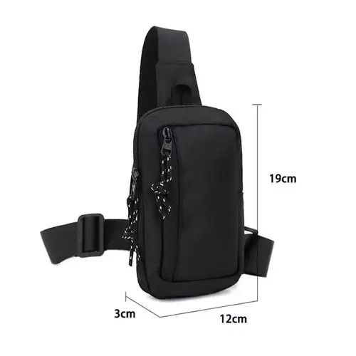 Japanese Brand Black Shoulder Carry Side Bag Zip Satchel Pack Tactical Size ONE SIZE - 4 Thumbnail