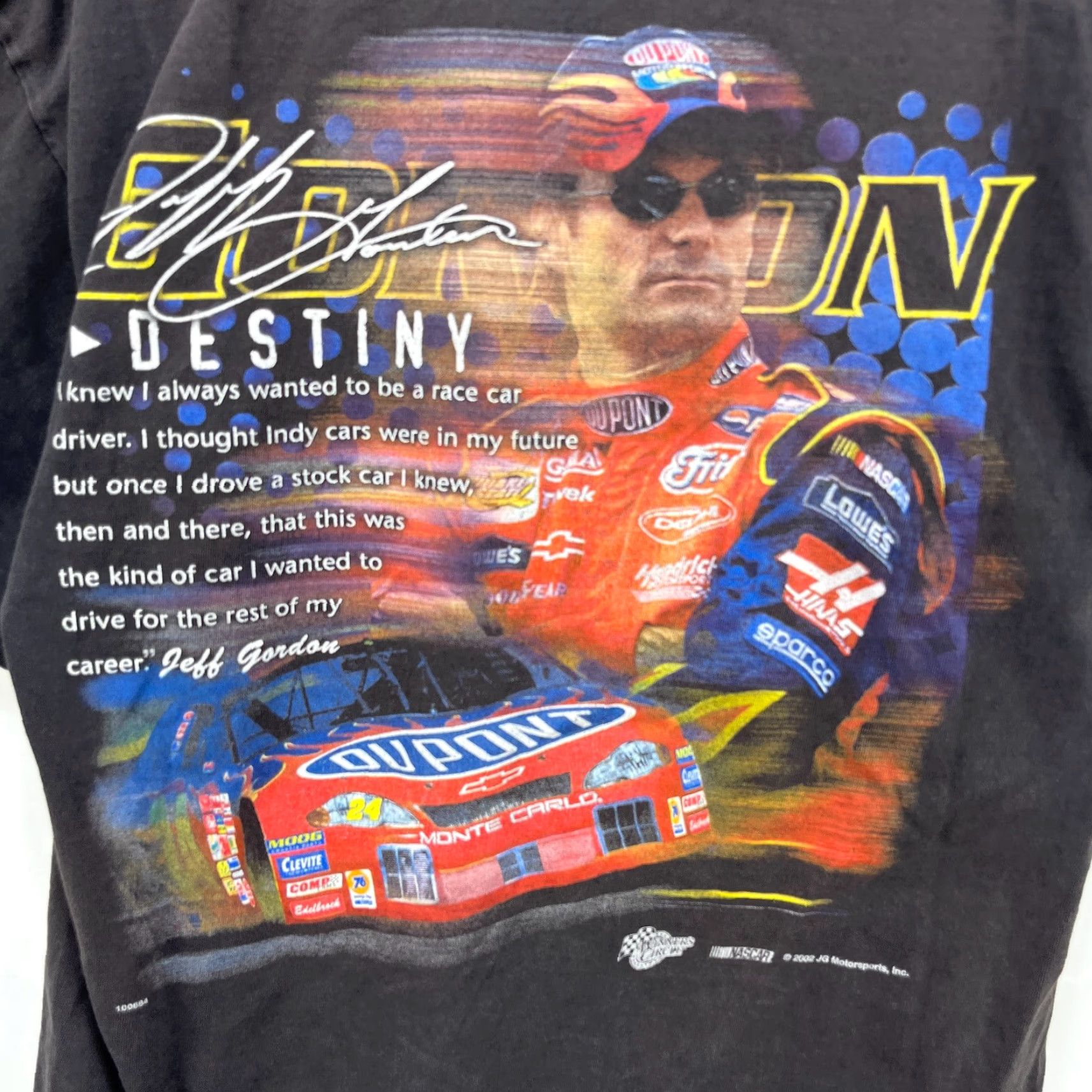 NASCAR VINTAGE NASCAR Jeff Gordon Sun Faded T Shirt Large Racing Mens Black Size US L / EU 52-54 / 3 - 4 Thumbnail