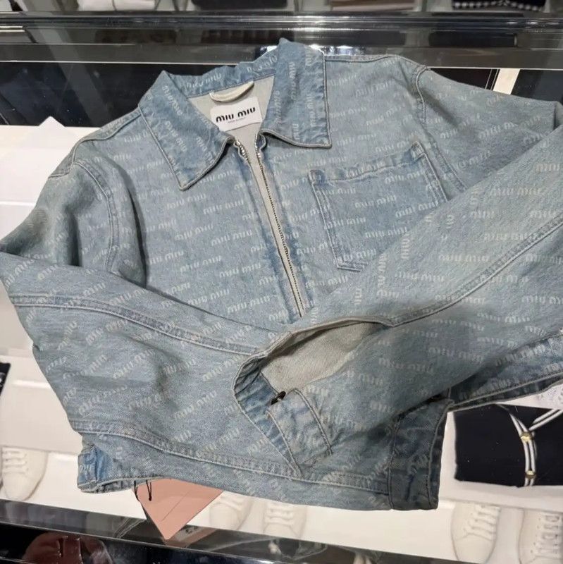 Miu Miu Miu Miu Blue Denim Women's Jacket 0089 Size S / US 4 / IT 40 - 1 Thumbnail