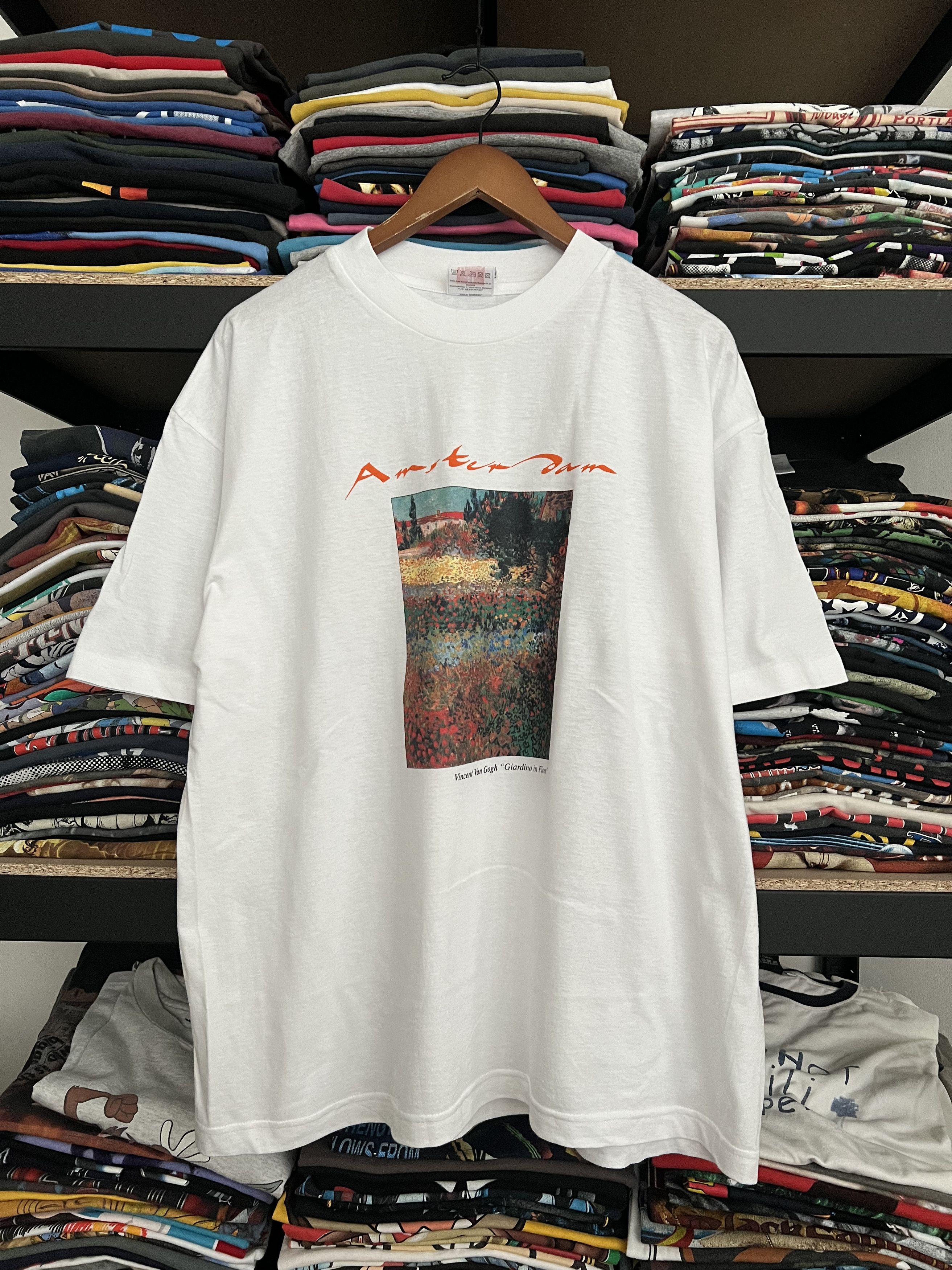 Image of Art x Vintage 90's Vincent Van Gogh Giordino In Fiore White Tee, Men's (Size XL)