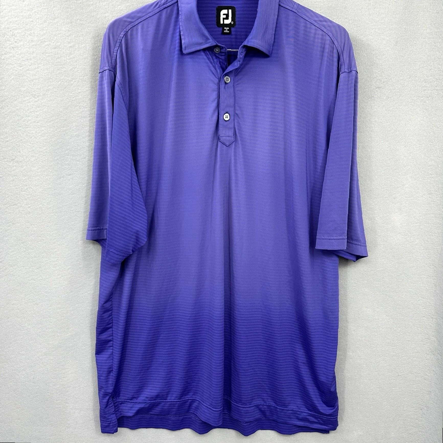 Footjoy FootJoy Polo Shirt Men’s XL Purple Striped Short Sleeve Polo Sports Golf Logo Dad Casual Shirt Size US XL / EU 56 / 4 - 3 Thumbnail