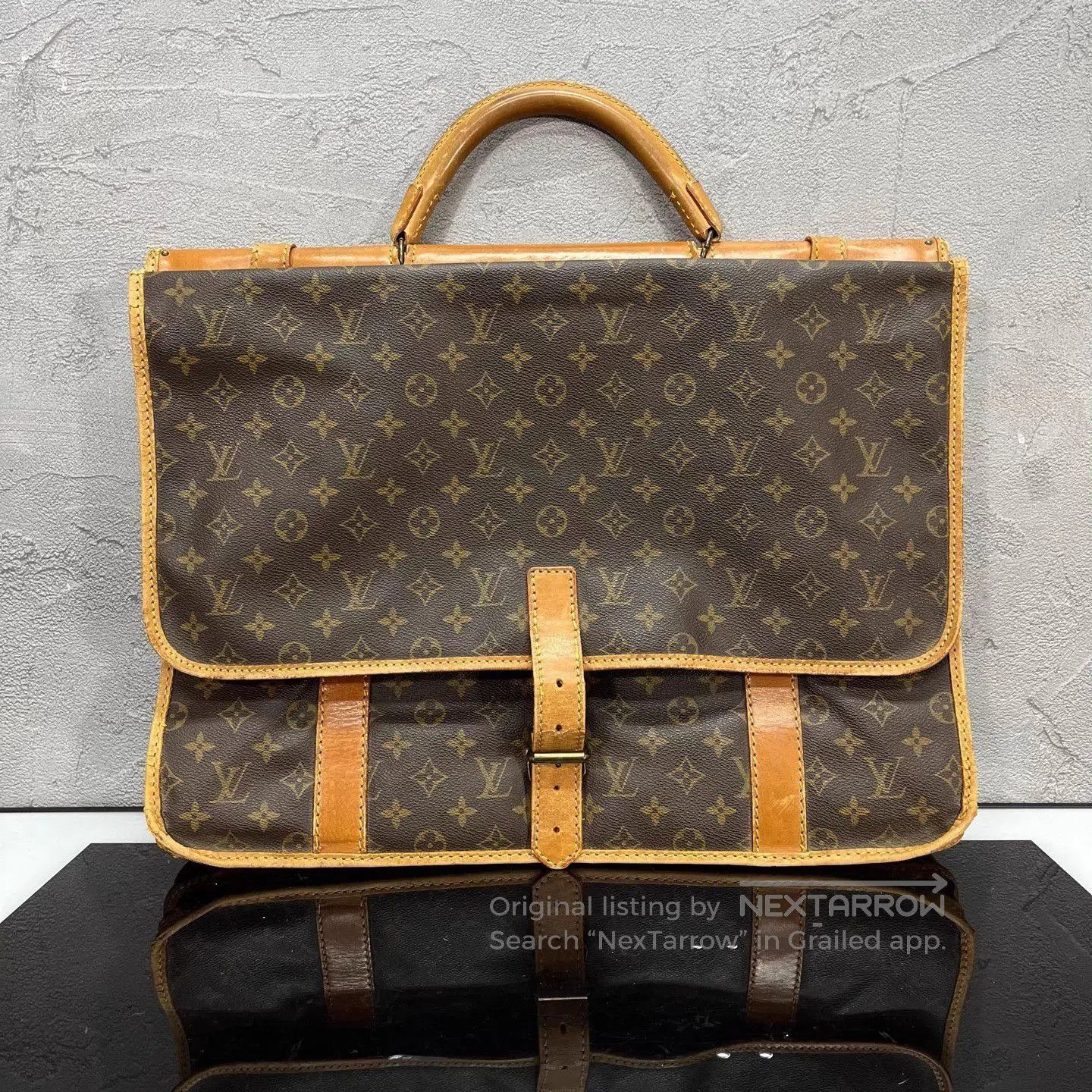 Louis Vuitton Brown Patterned Leather Briefcase Bag. Size ONE SIZE - 1 Thumbnail